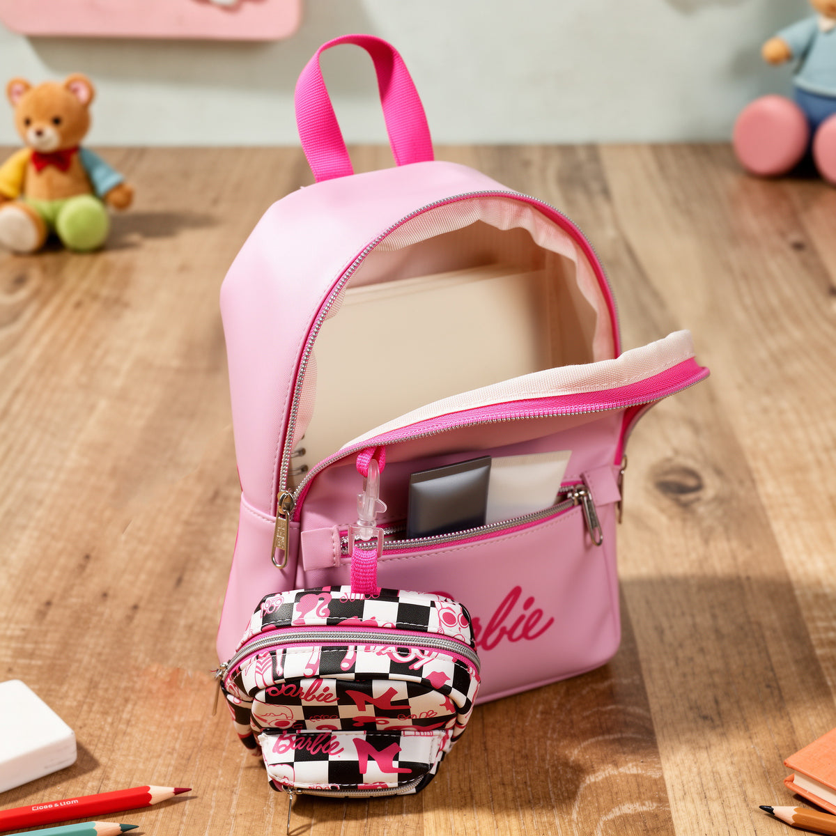 Barbie Pink Mini Backpack With Coin Purse for Kids Girls