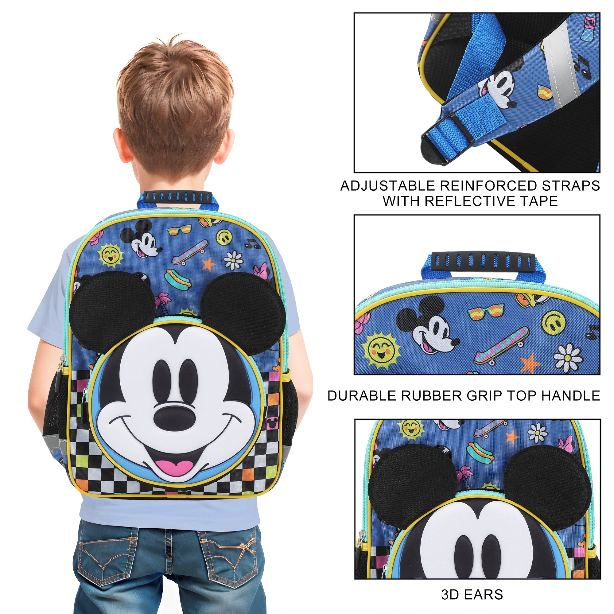 Disney Mickey Mouse 14" Toddler Kid's Backpack For School And Travel