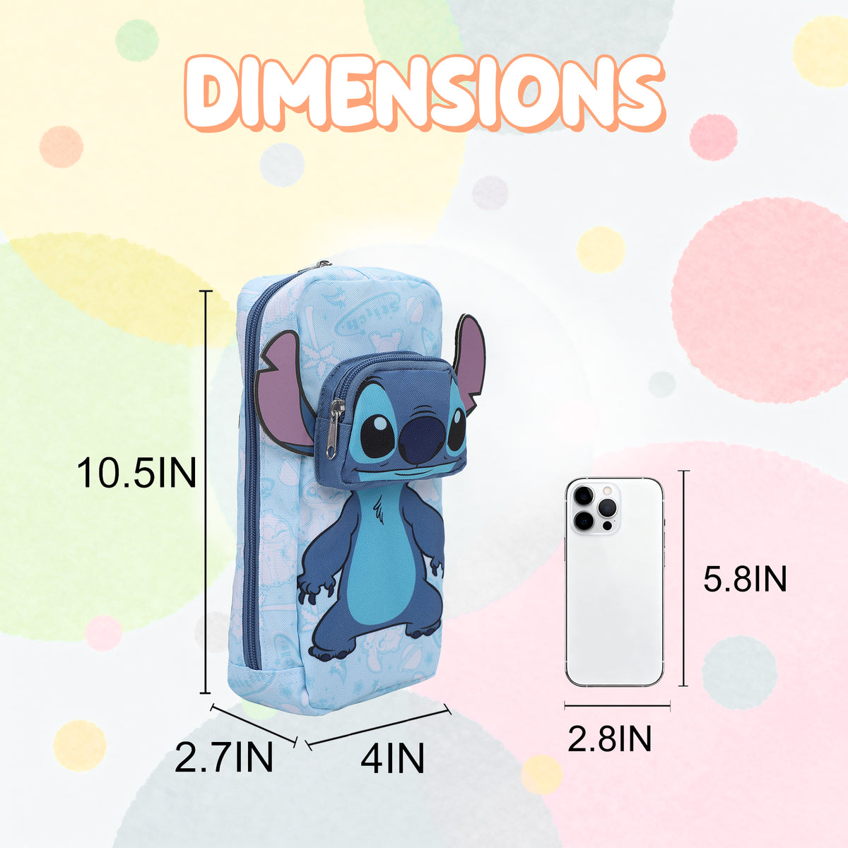 Disney's Lilo & Stitch Character Crossbody Sling Bag With Adjustable Strap