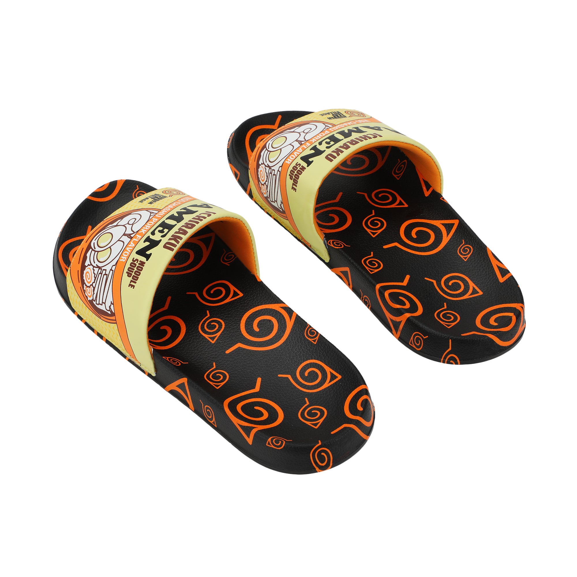 Naruto Ichiraku's Ramen Men's Black Slide Sandals