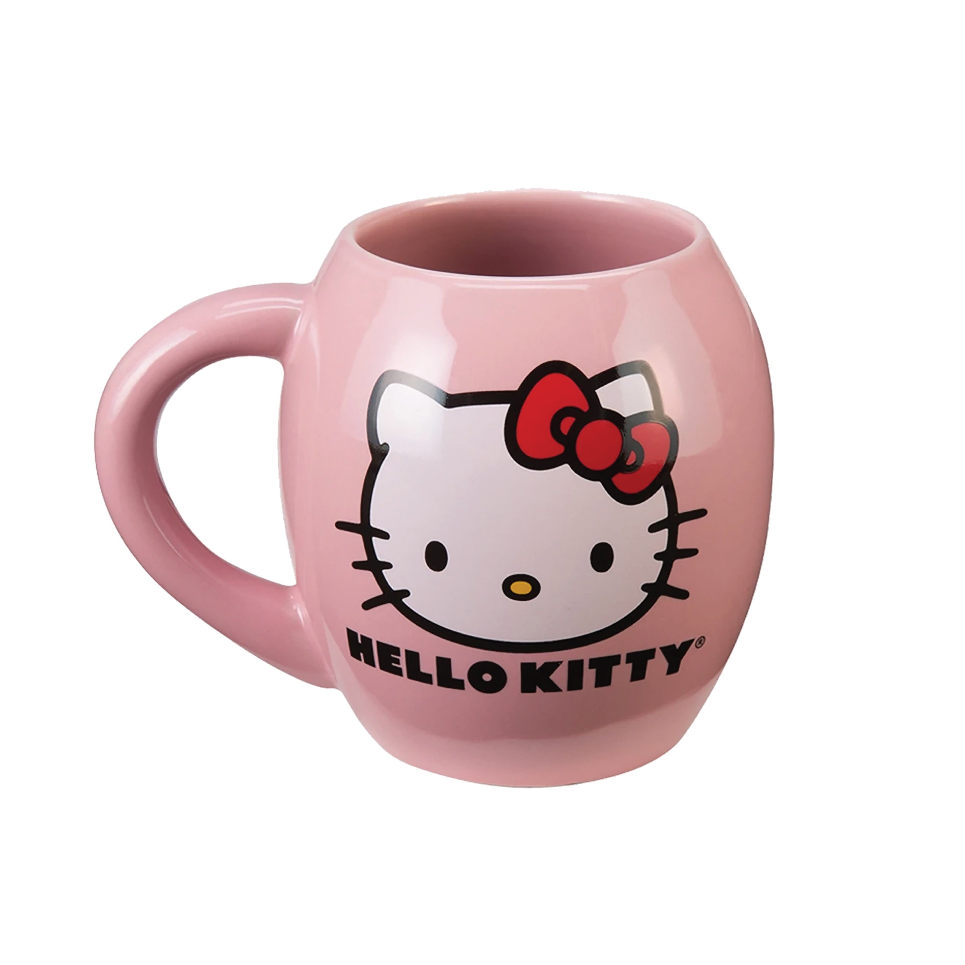 Sanrio Hello Kitty 18 Ounce Oval Pink Ceramic Mug