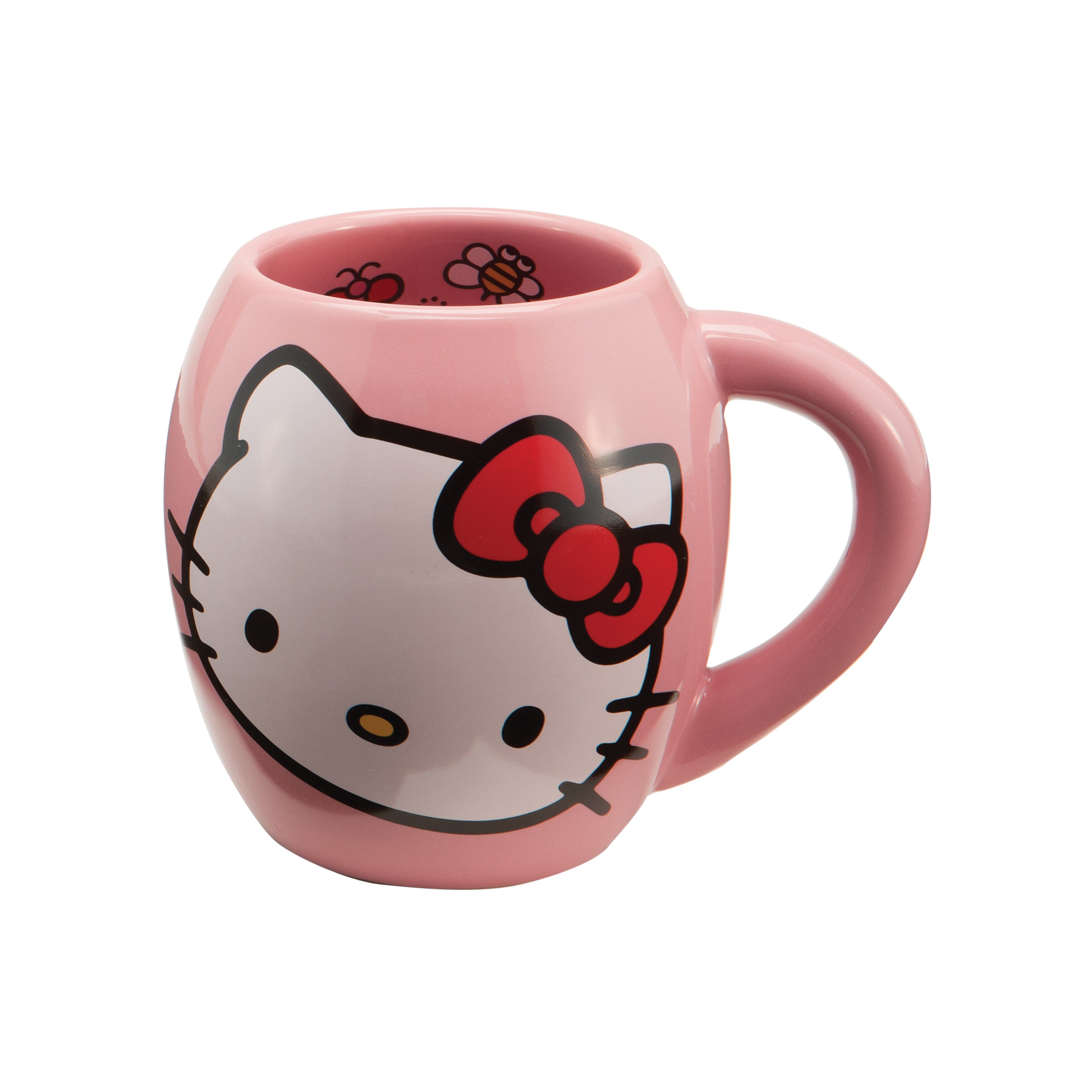 Sanrio Hello Kitty 18 Ounce Oval Pink Ceramic Mug