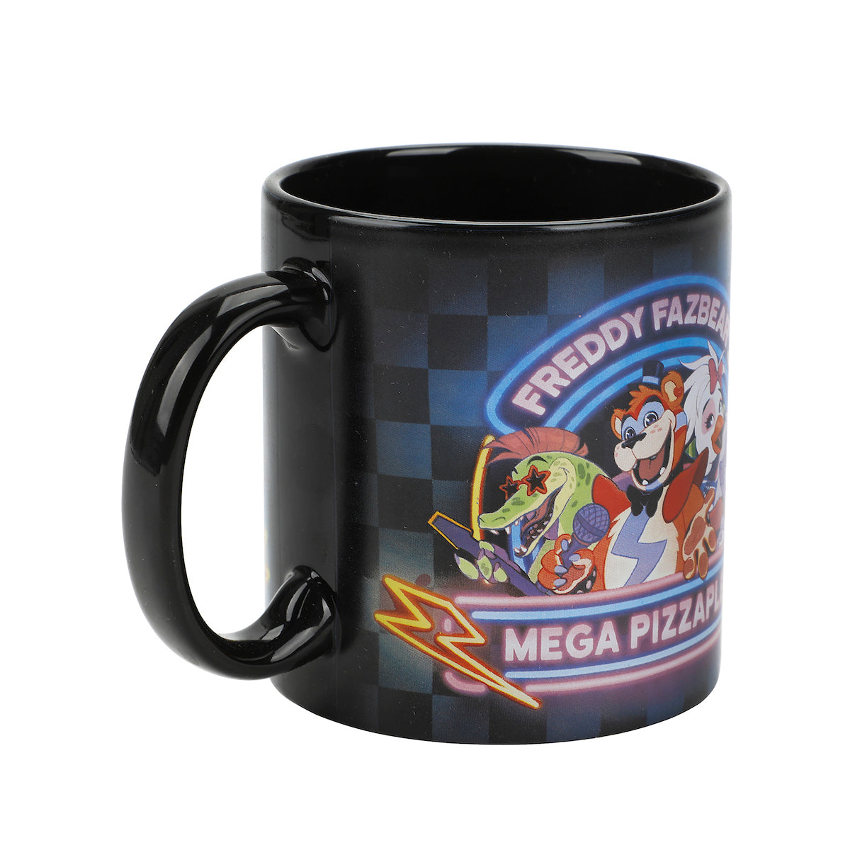 Five Nights At Freddy's Freddy Fazbear's Mega Pizza Plex 16 oz Black Ceramic Mug