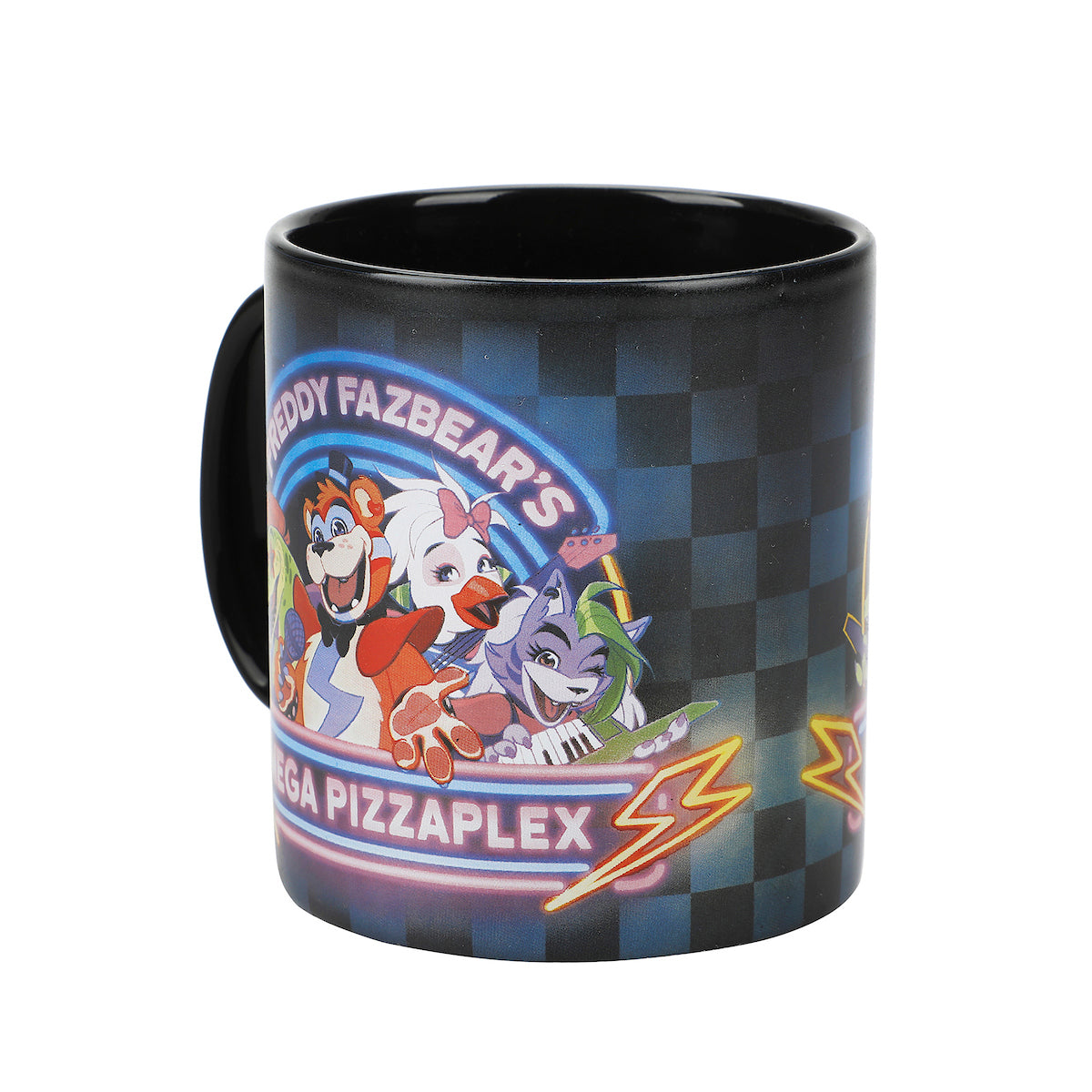 Five Nights At Freddy's Freddy Fazbear's Mega Pizza Plex 16 oz Black Ceramic Mug