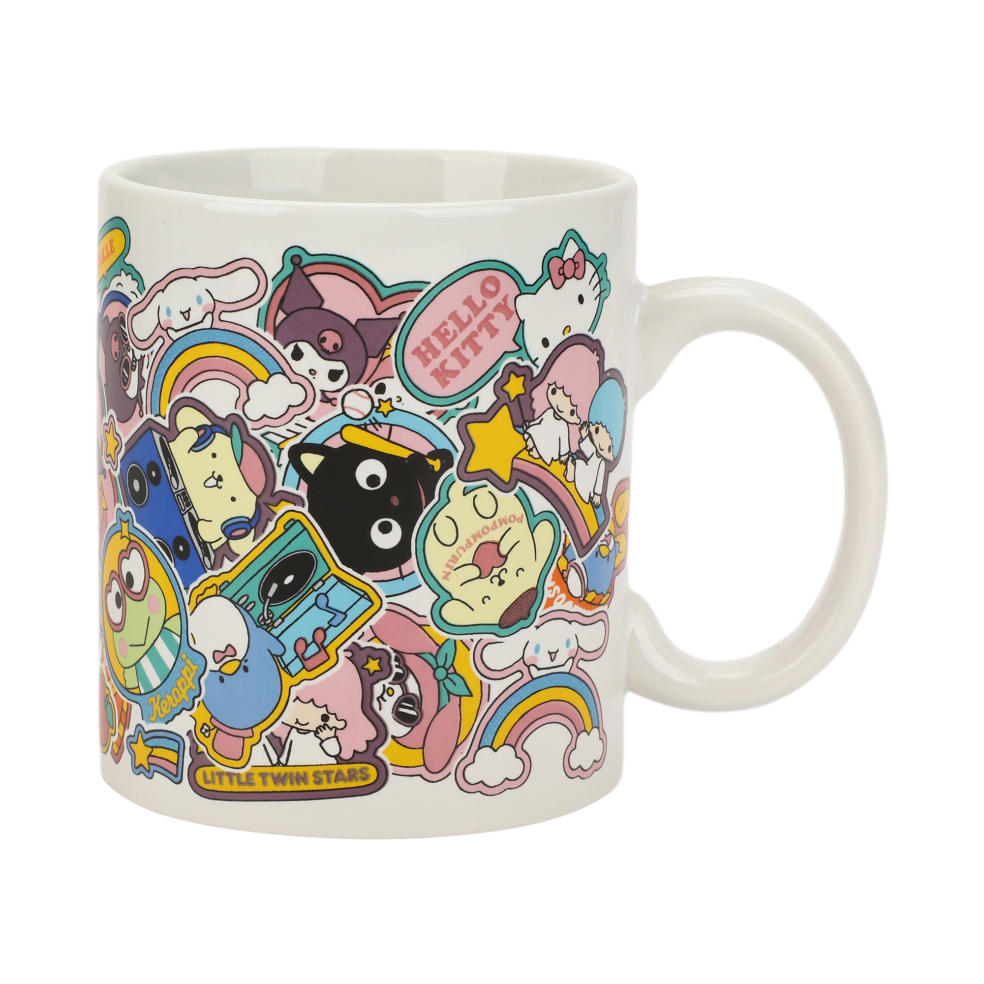 Hello Kitty & Friends Character Sticker Collage 16 Oz. Ceramic Mug