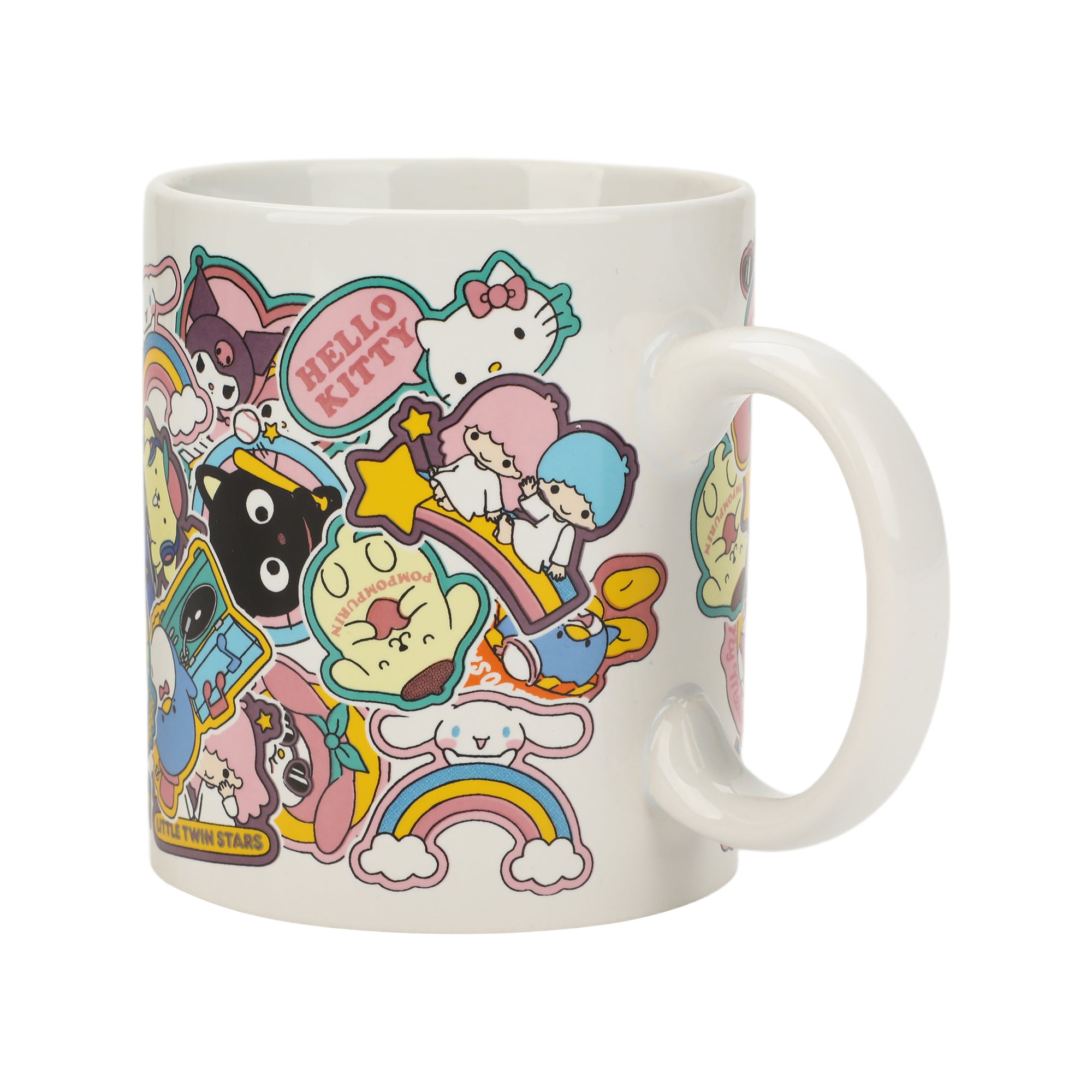 Hello Kitty & Friends Character Sticker Collage 16 Oz. Ceramic Mug