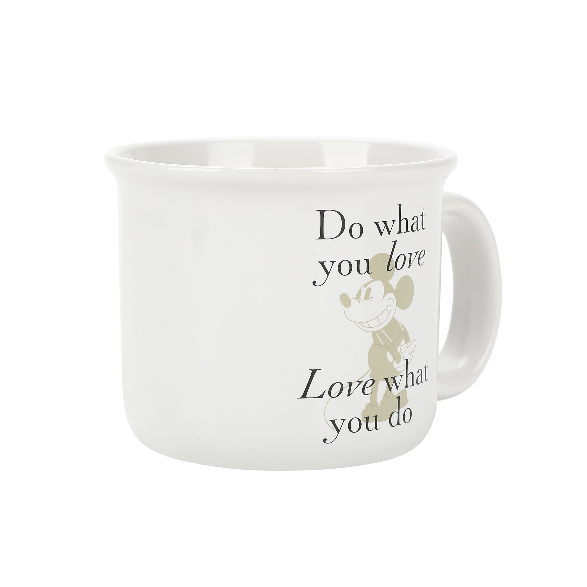 Disney Mickey Mouse Do What You Love 16 Oz White Ceramic Mug