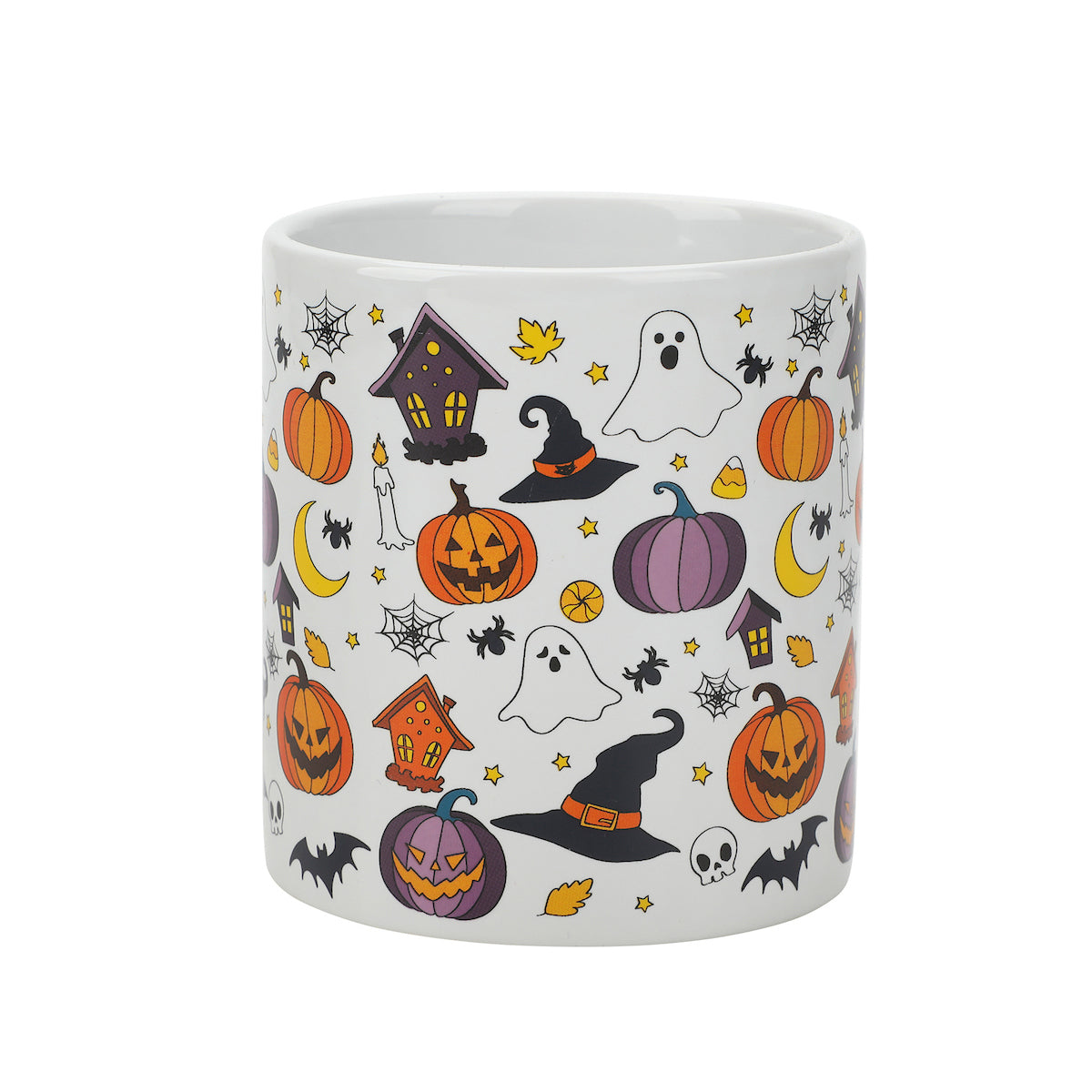Halloween Ghosts & Scary Icons 2-Pack 16 Oz Ceramic Mugs