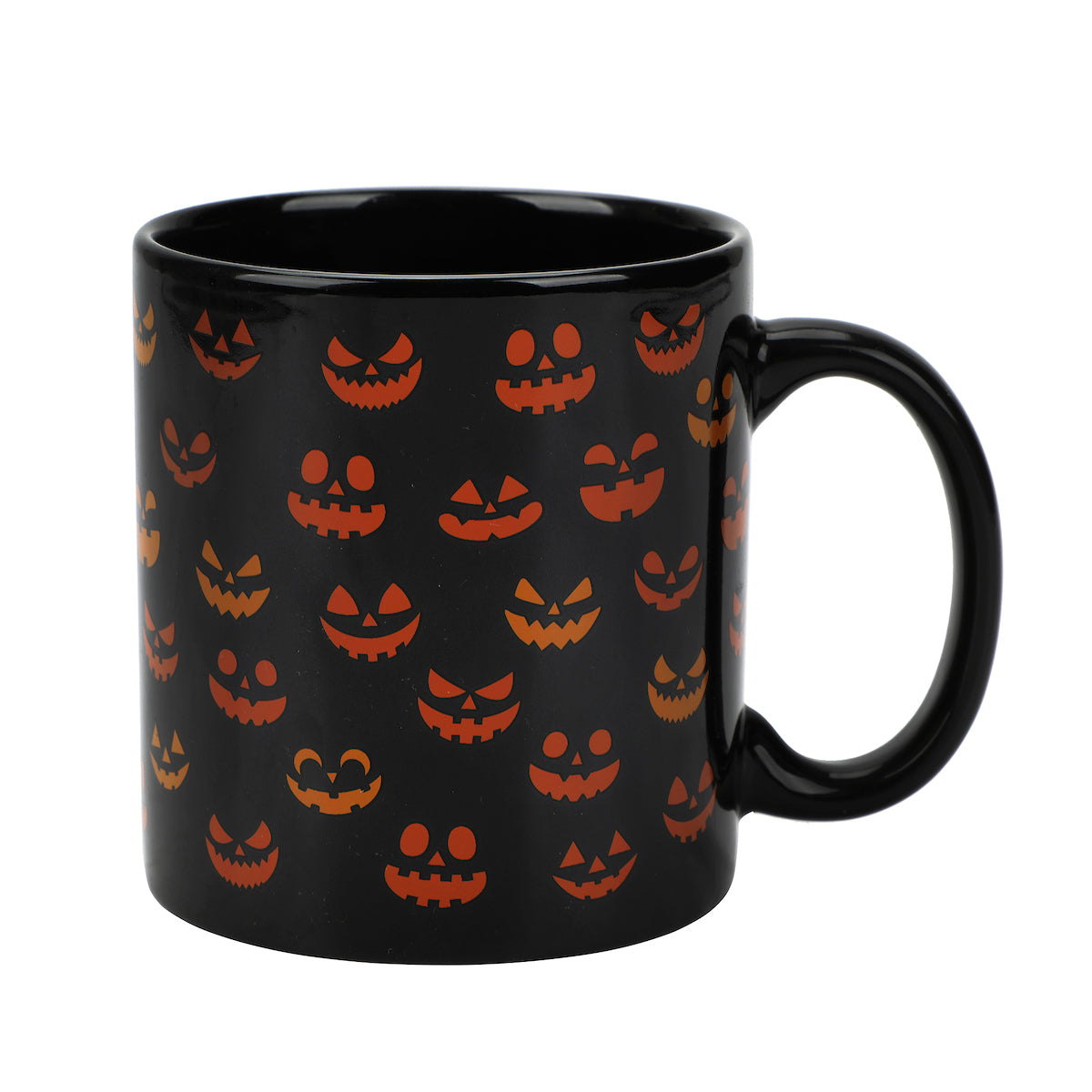 Halloween Skulls & Jack-o'-Lantern Faces 2-Pack 16 Oz Ceramic Mugs