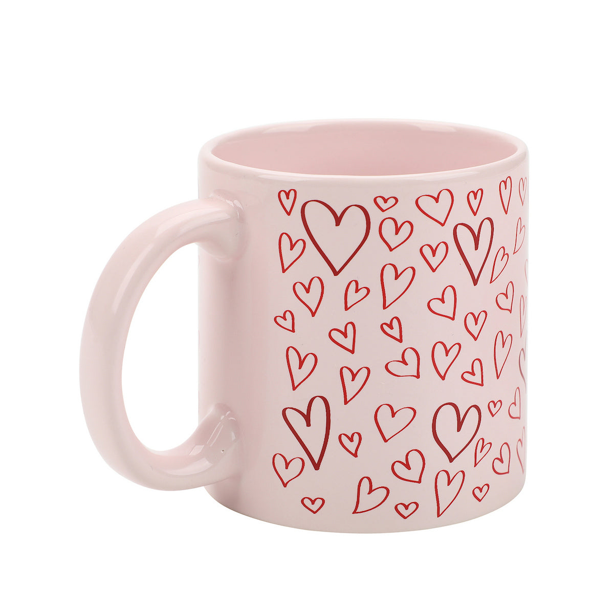 Hearts Pink 16 Oz Ceramic Mug