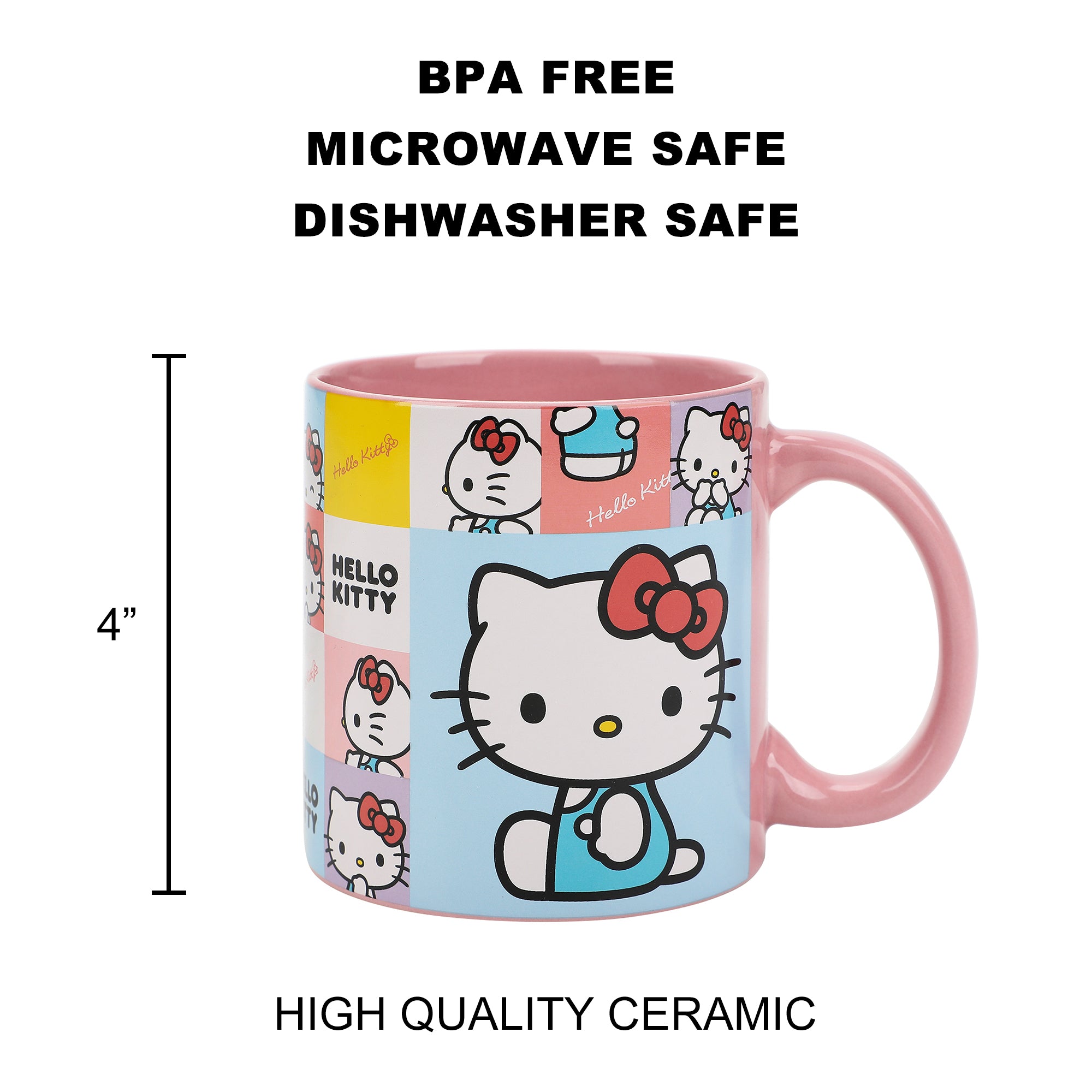 Hello Kitty 16 Oz Pink Ceramic Mug