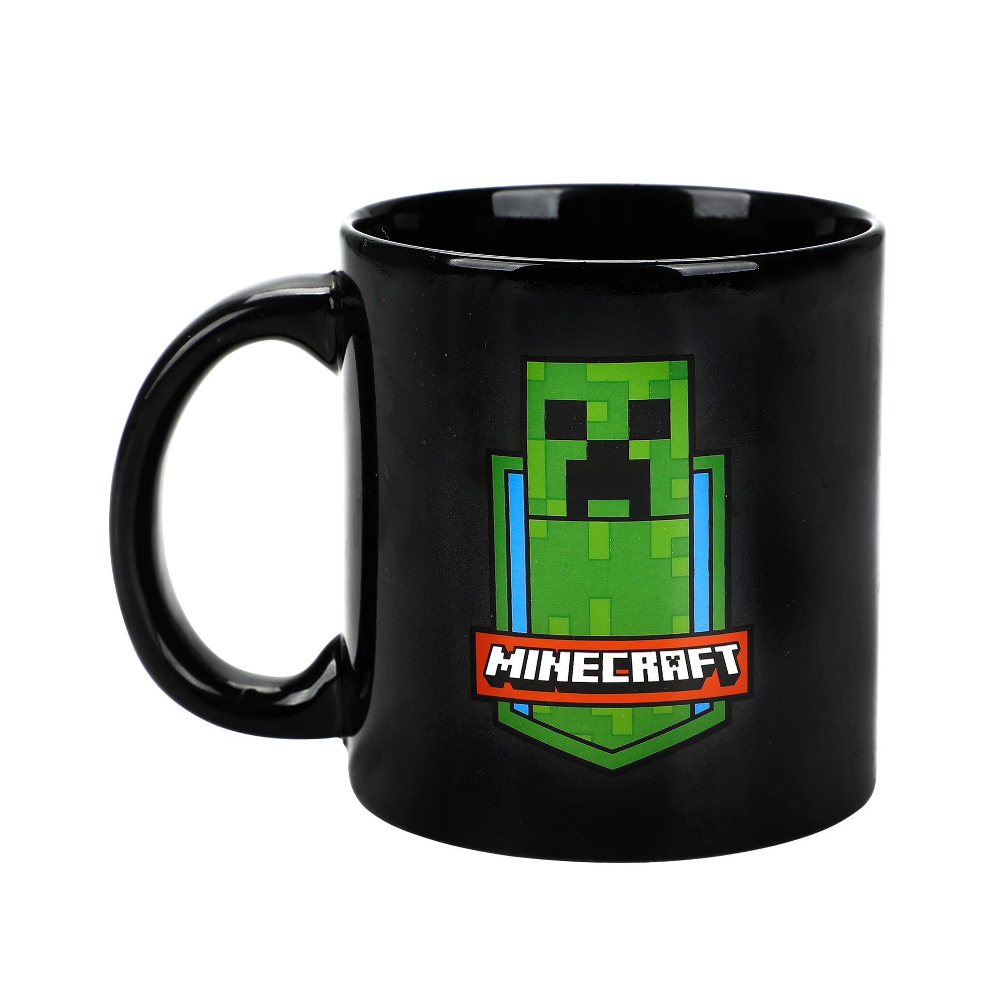 Minecraft Creeper Boom 16 Oz Black Ceramic Mug