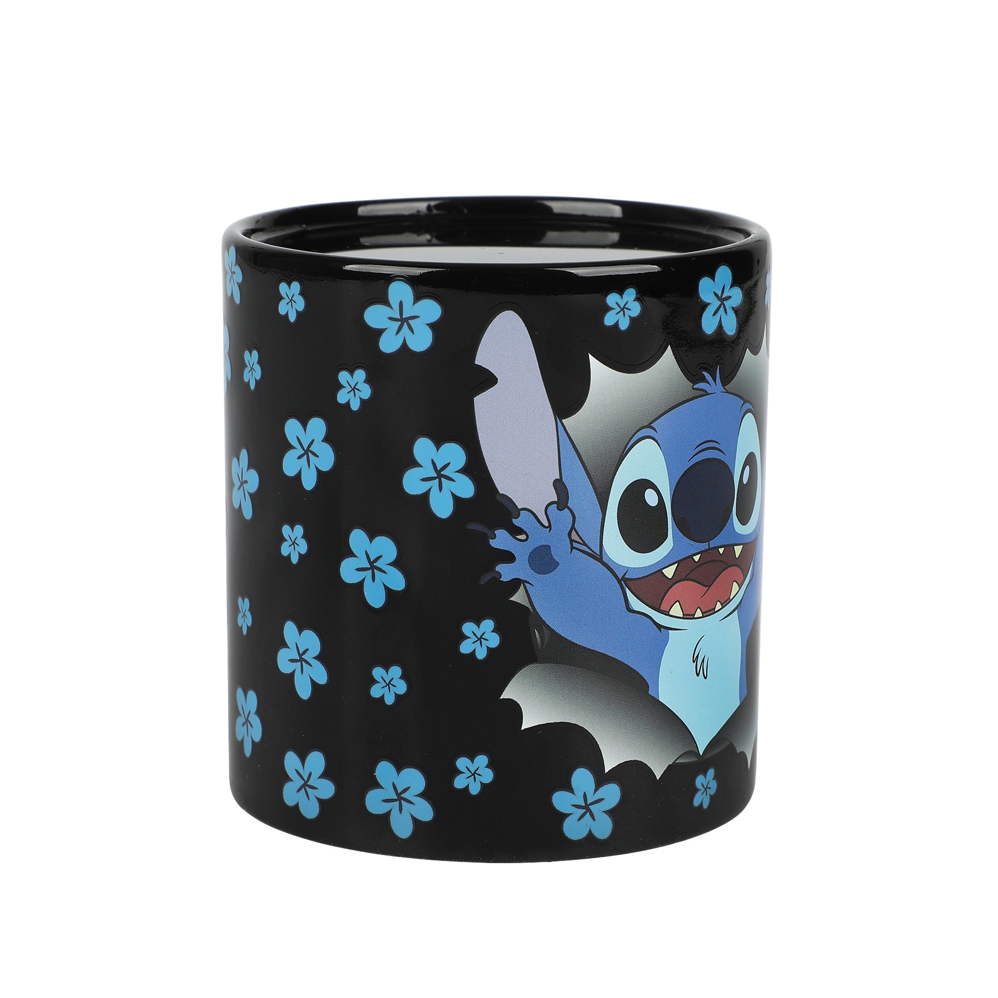 Disney Stitch Breaking Barrier 16 Oz Heat-Reactive Black Ceramic Mug