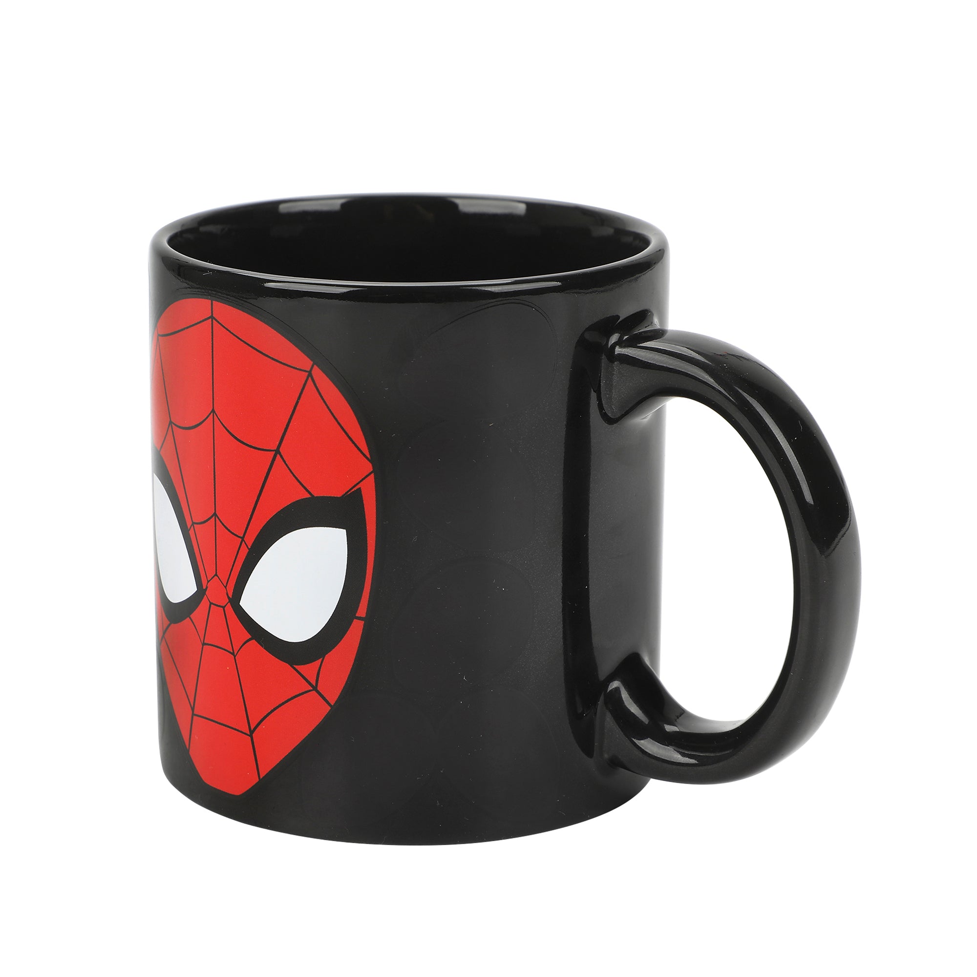 Spider-Man Mask 16 Oz Heat-Reactive Black Ceramic Mug