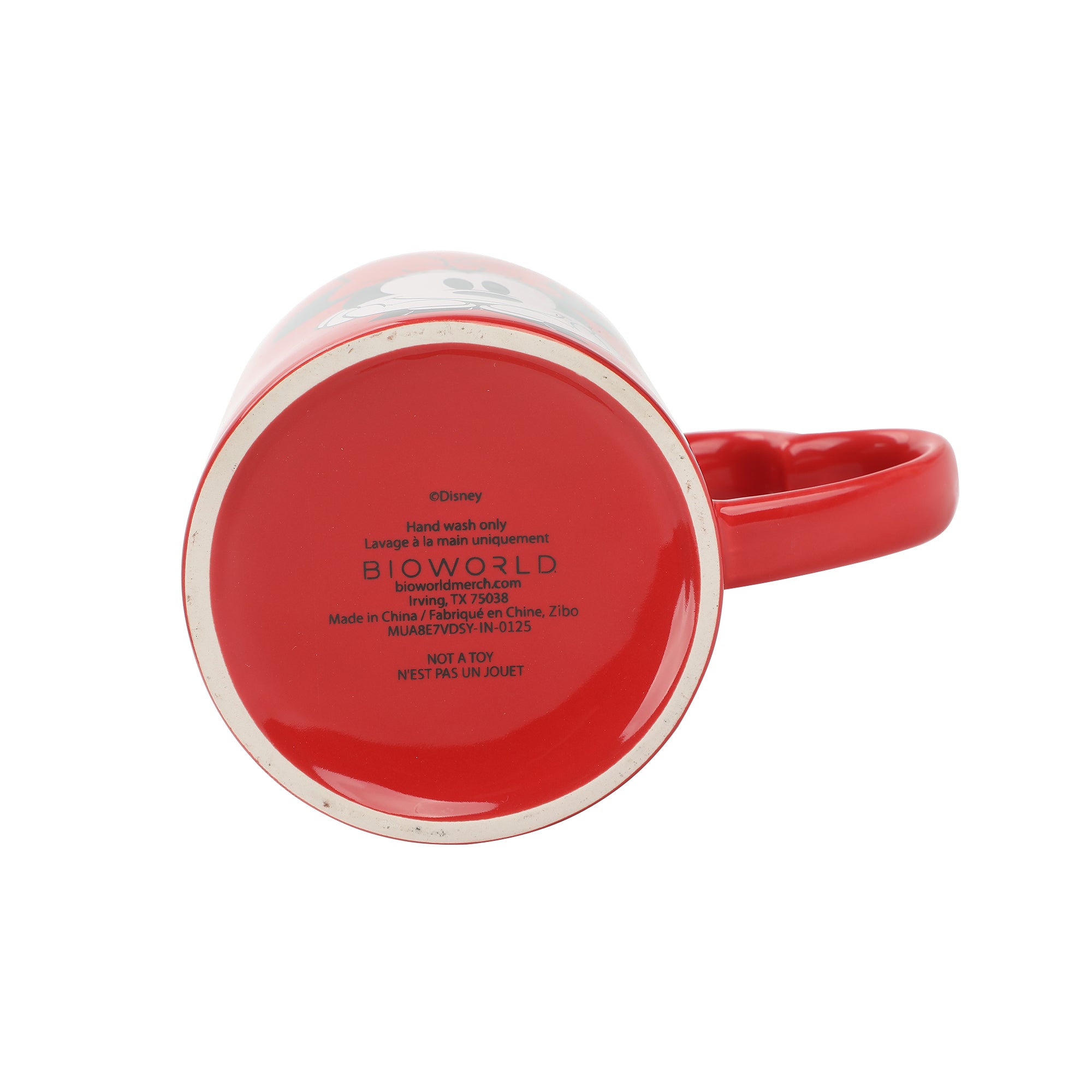 Disney Minnie Mouse Signature Red 16 Oz Sculpted Ceramic Mug