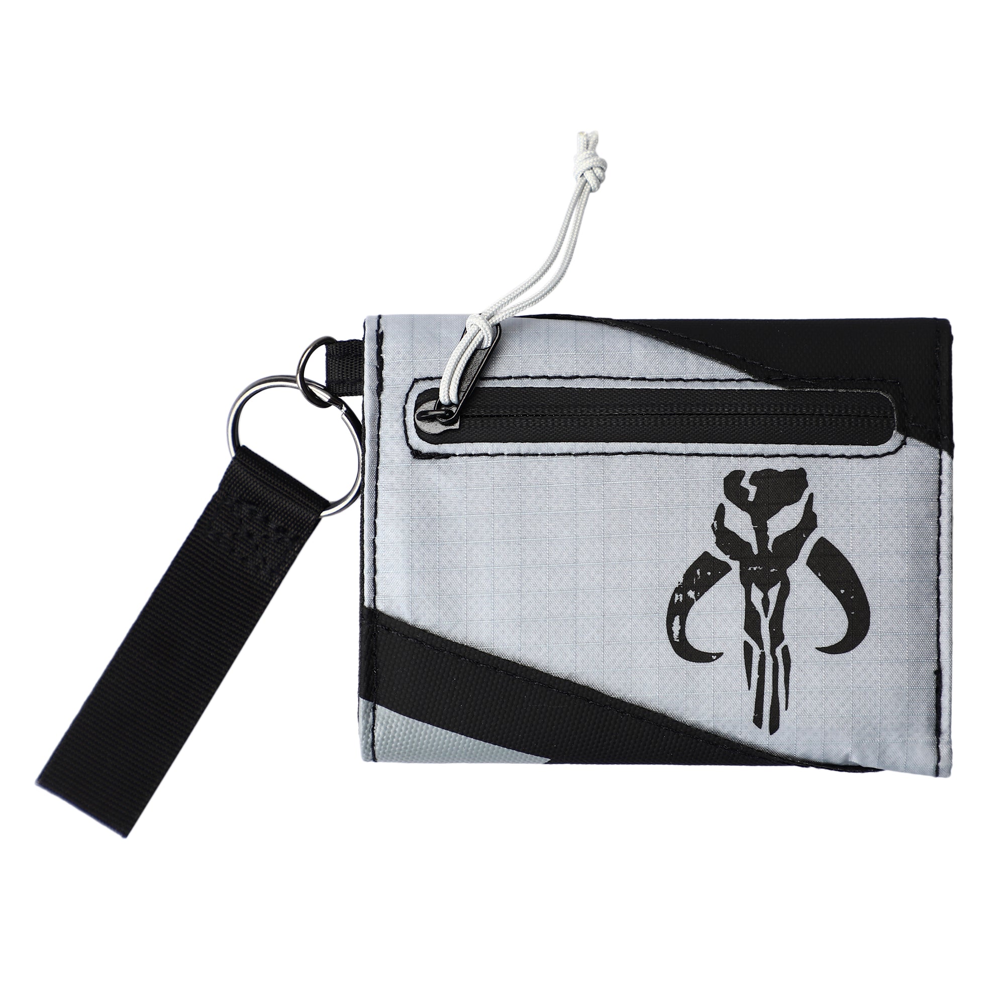 Din Djarin The Mandalorian Men's Tri-fold Wallet with Keychain Clip