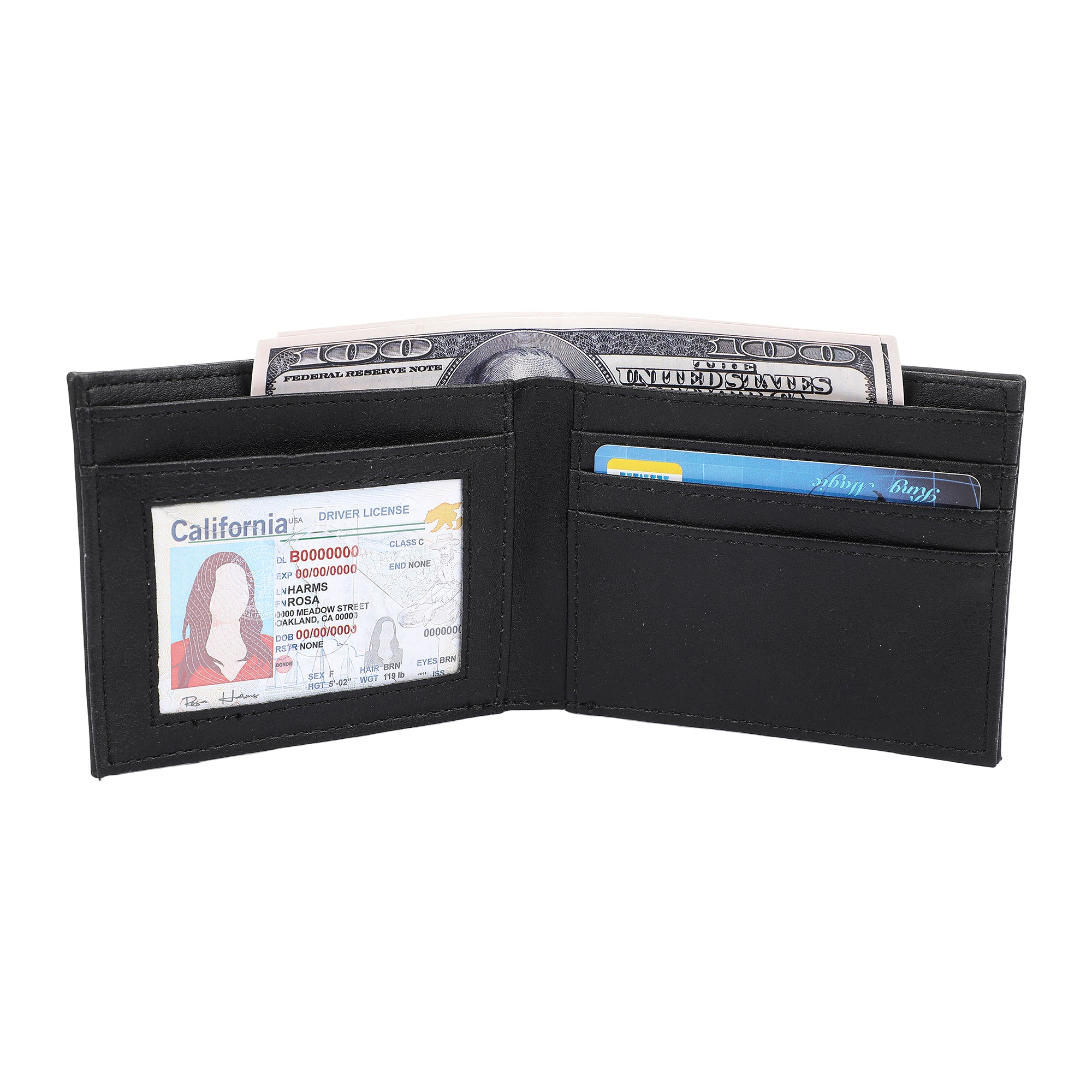 Teenage Mutant Ninja Turtles Character Faces 3.5” Black Bifold Card Wallet