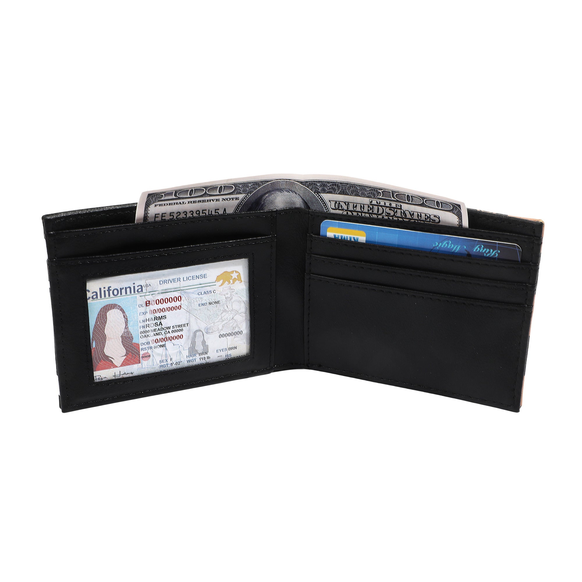 One Piece Jolly Roger AOP PU Bifold Wallet for Men