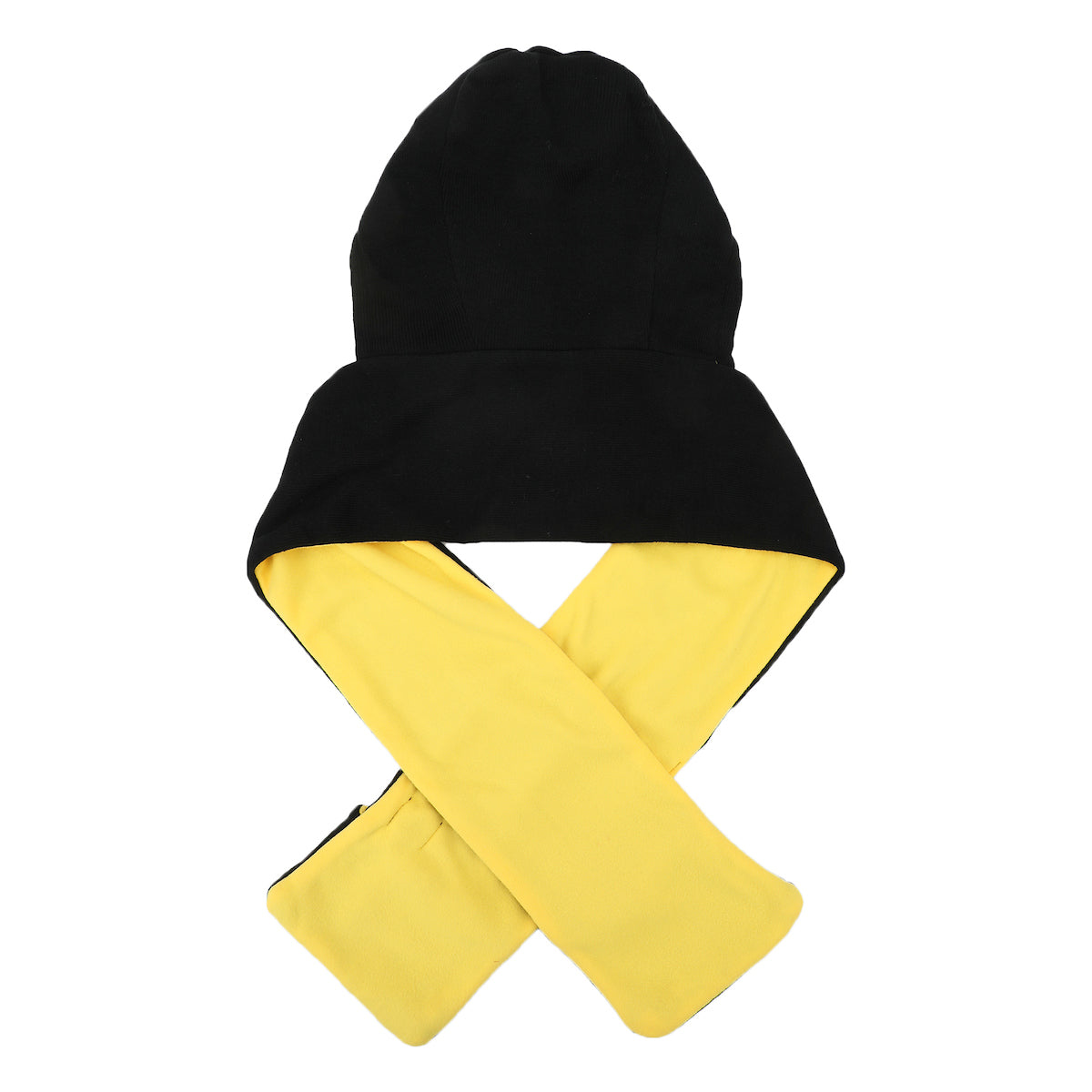 Harry Potter Hufflepuff Crest Black & Yellow Snood With Wand Pocket