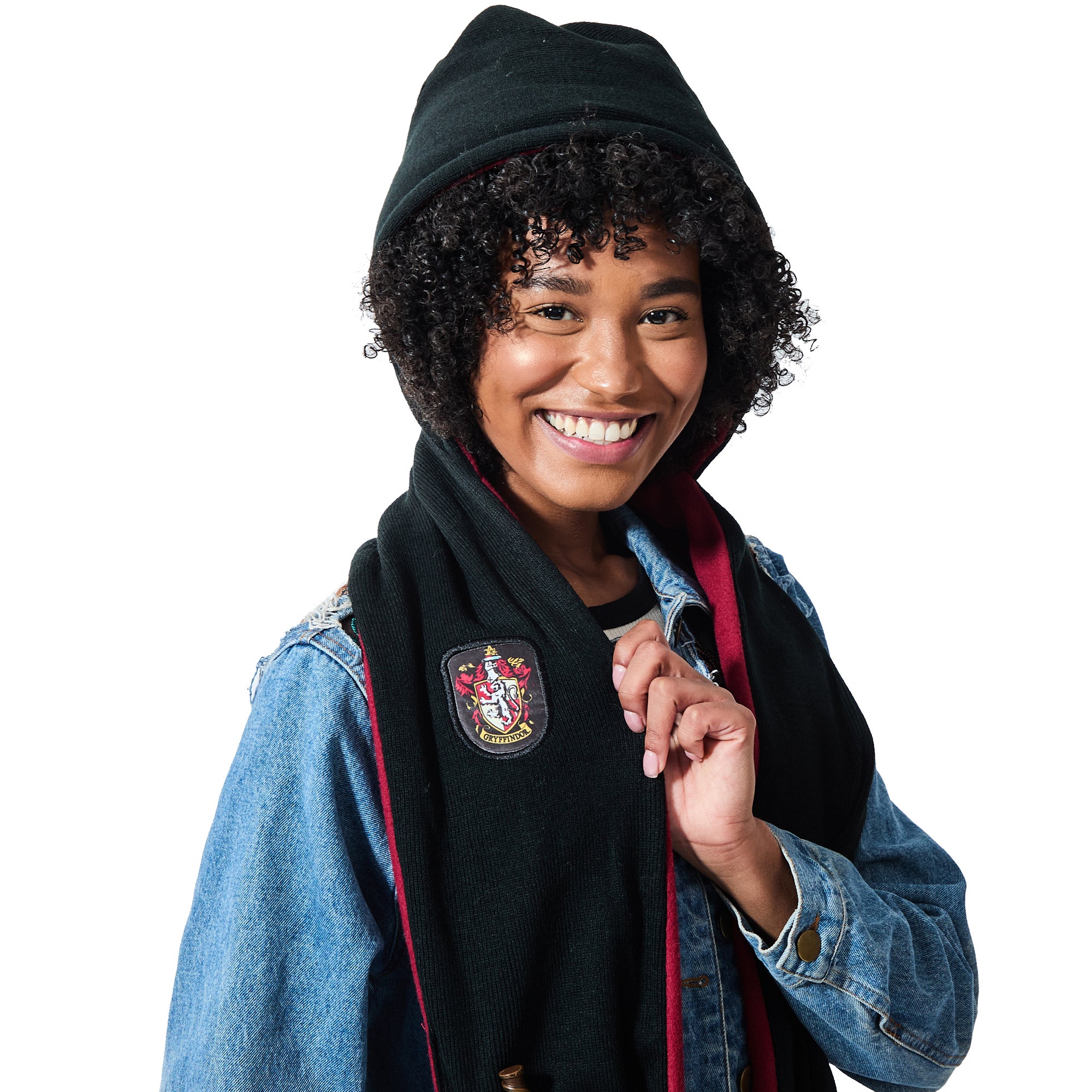 Harry Potter Gryffindor Crest Black & Red Snood With Wand Pocket