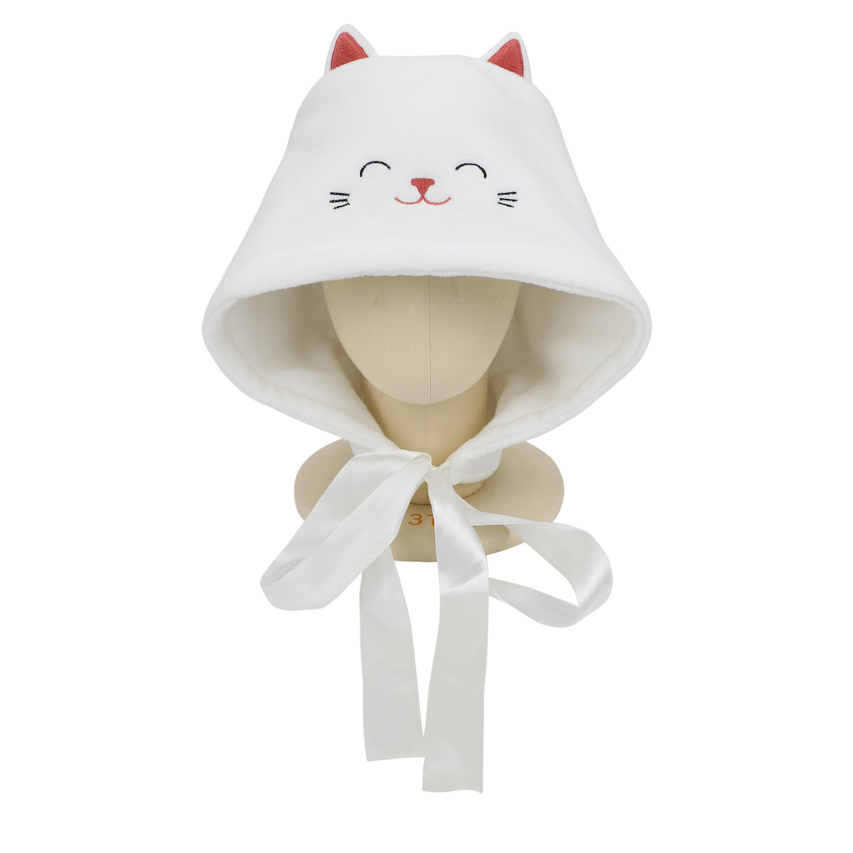 Novelty Beanie 3D Kitty Hood with Chin Ties Beanie