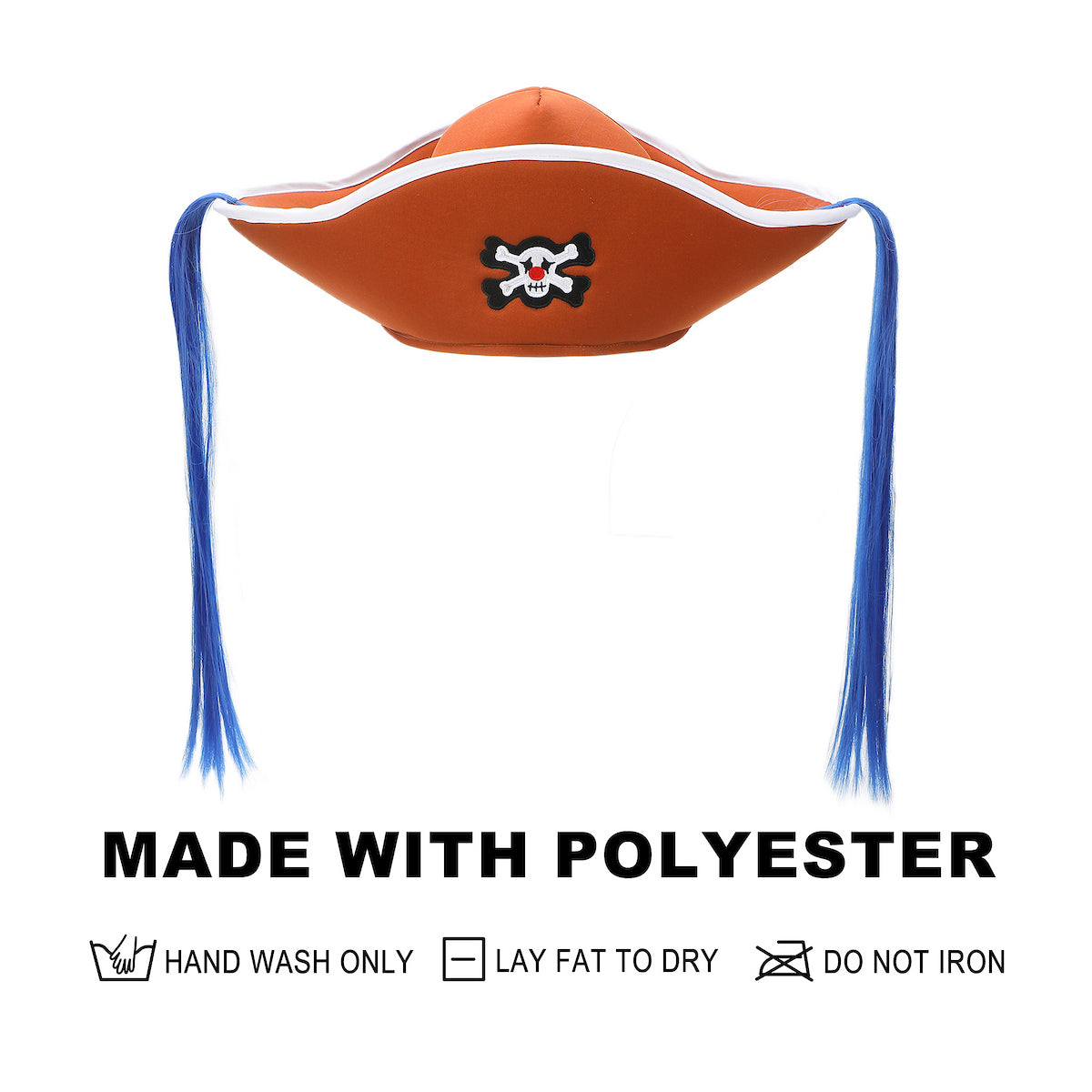 One Piece Buggy Cosplay Hat With Hair