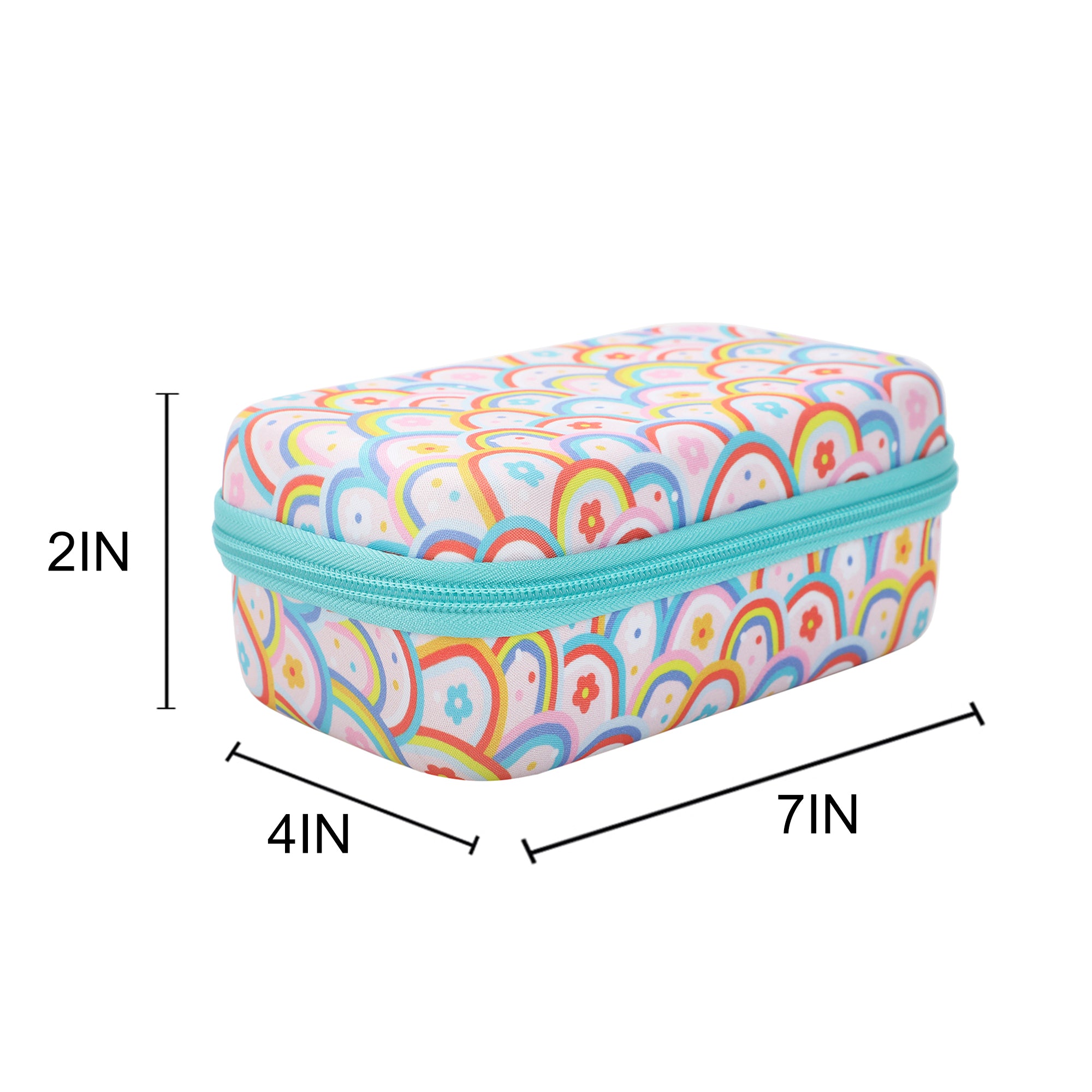 Rainbow Collage EVA Hard-Side Utility Case With Carabiner