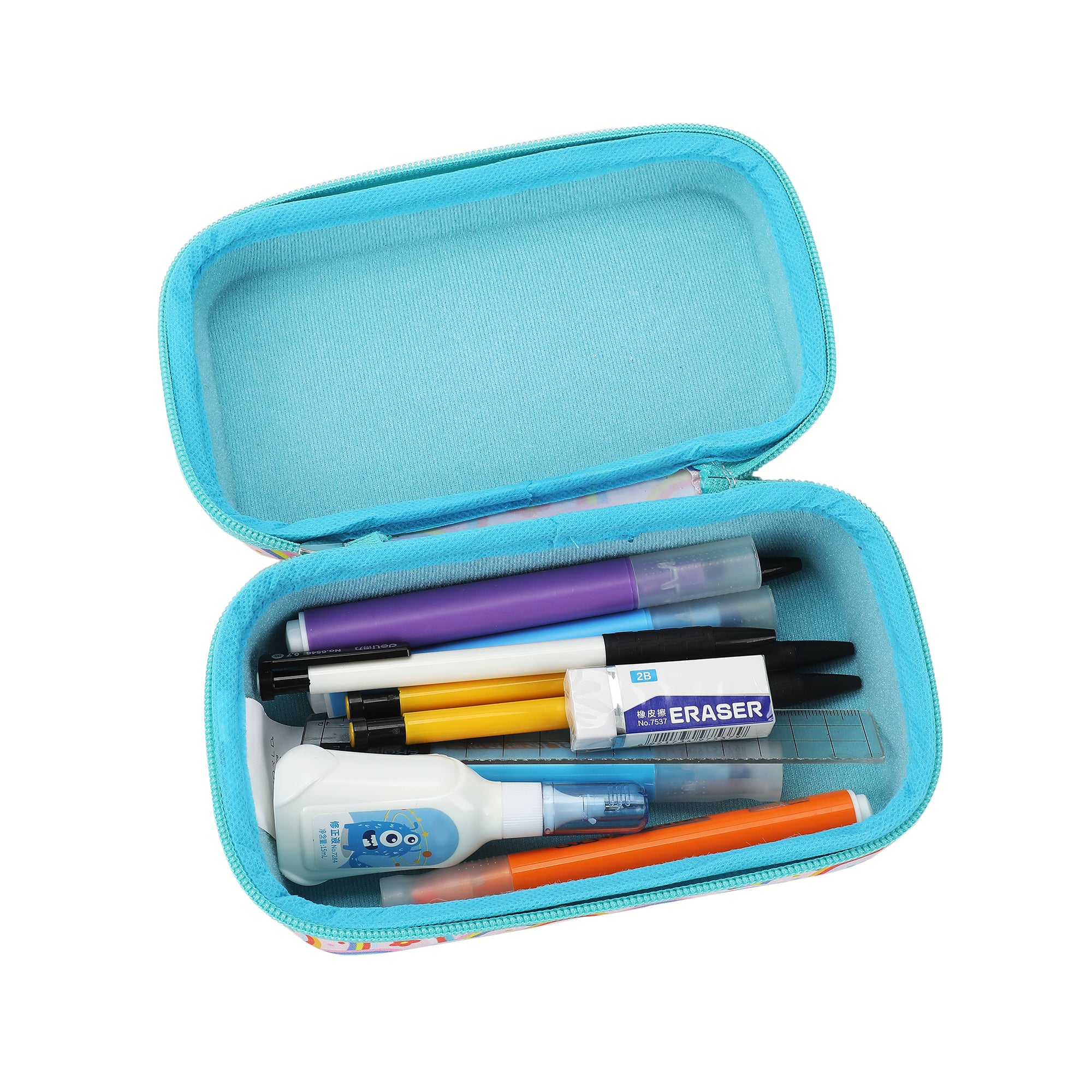 Rainbow Collage EVA Hard-Side Utility Case With Carabiner