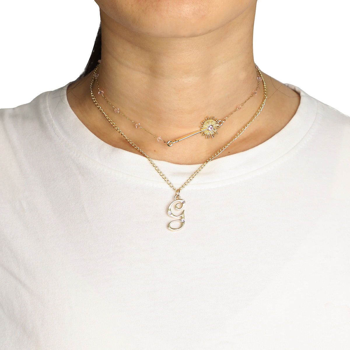 Wicked G Pendant 2-Piece Necklace Set