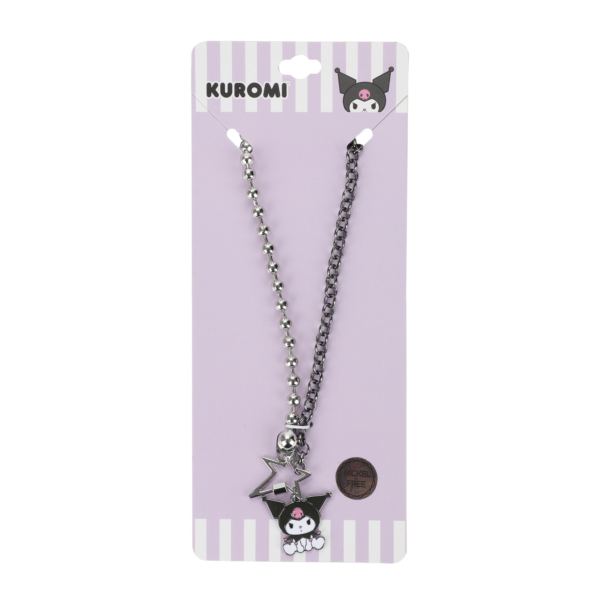 Kuromi Star Necklace With Two Chain Options