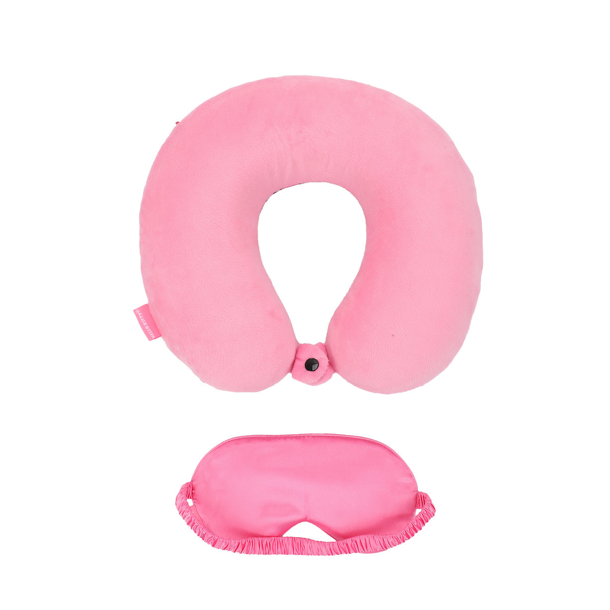 Hello Kitty Adult Travel Set with Neck Pillow Eye Mask and Throw Blanket - Adorable Comfort for Hello Kitty Fans on the Go!