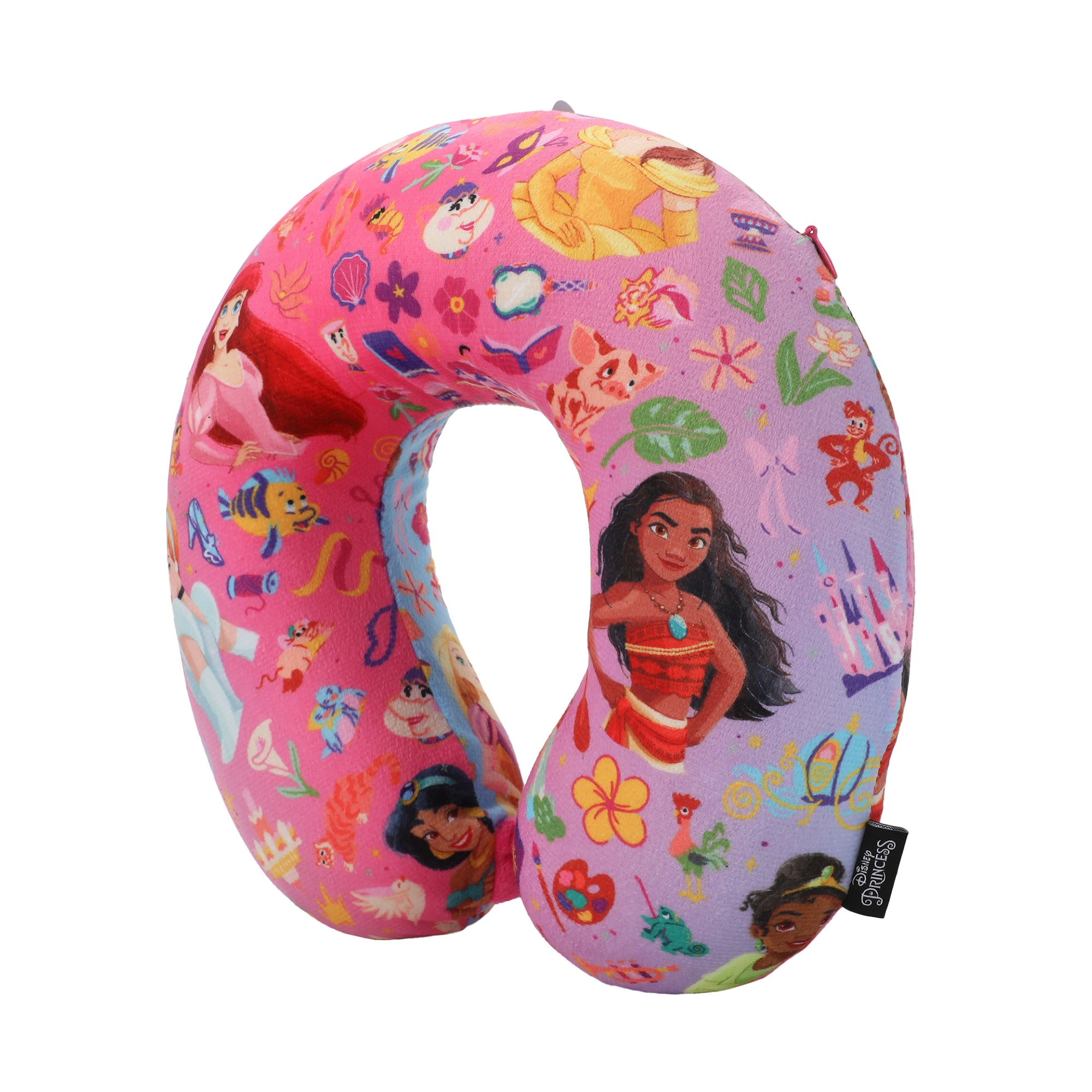 Disney Princess 3-Piece Neck Pillow Travel Set With Eye Mask & Luggage Tag