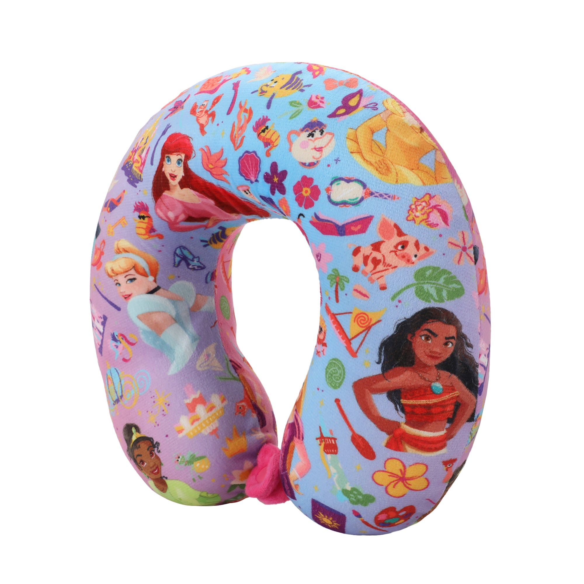 Disney Princess 3-Piece Neck Pillow Travel Set With Eye Mask & Luggage Tag