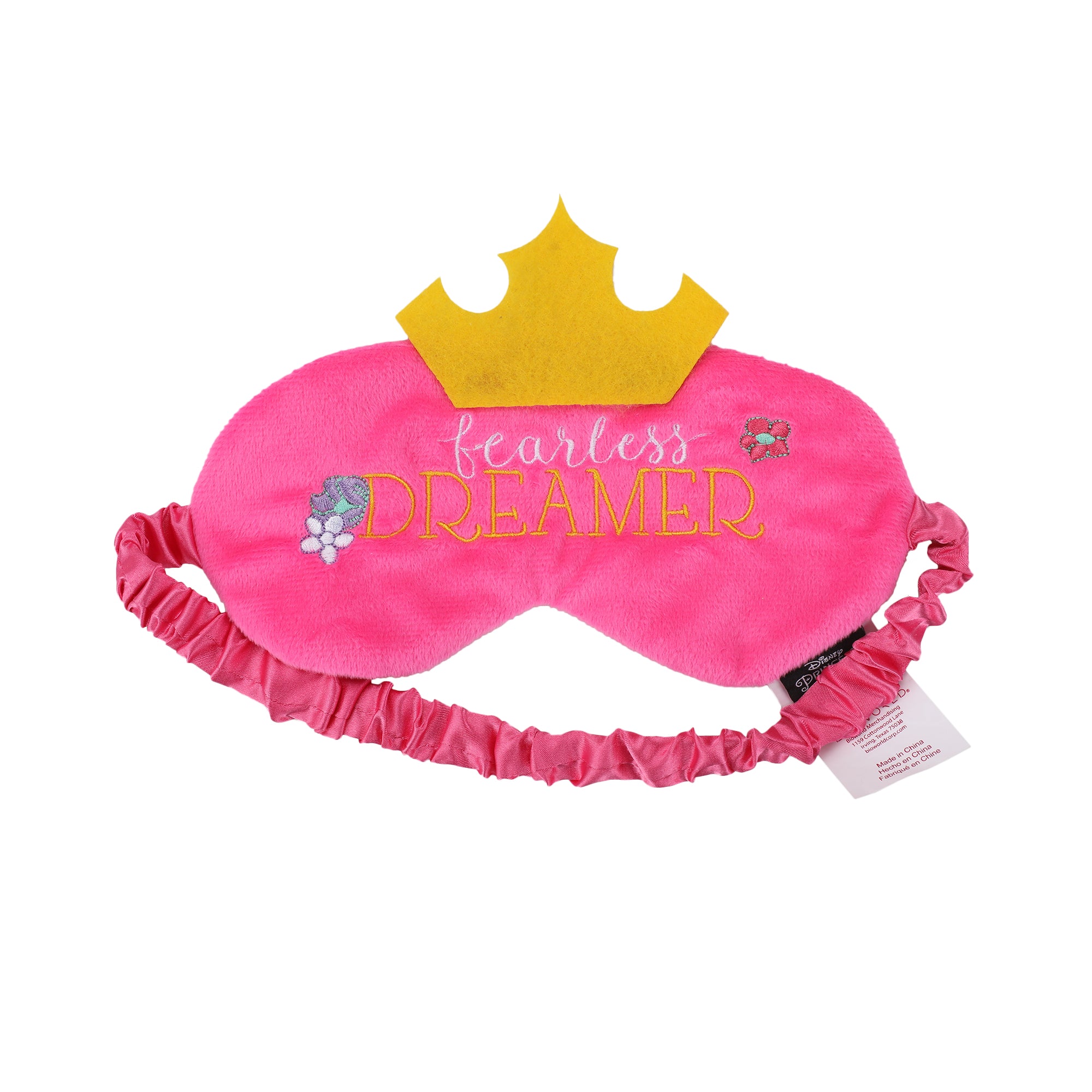 Disney Princess 3-Piece Neck Pillow Travel Set With Eye Mask & Luggage Tag