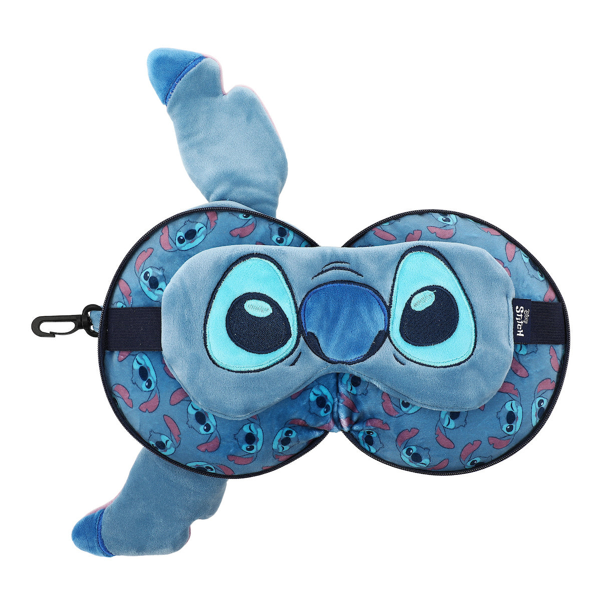 Disney Stitch Big Face Youth Blue 6" Neck Pillow