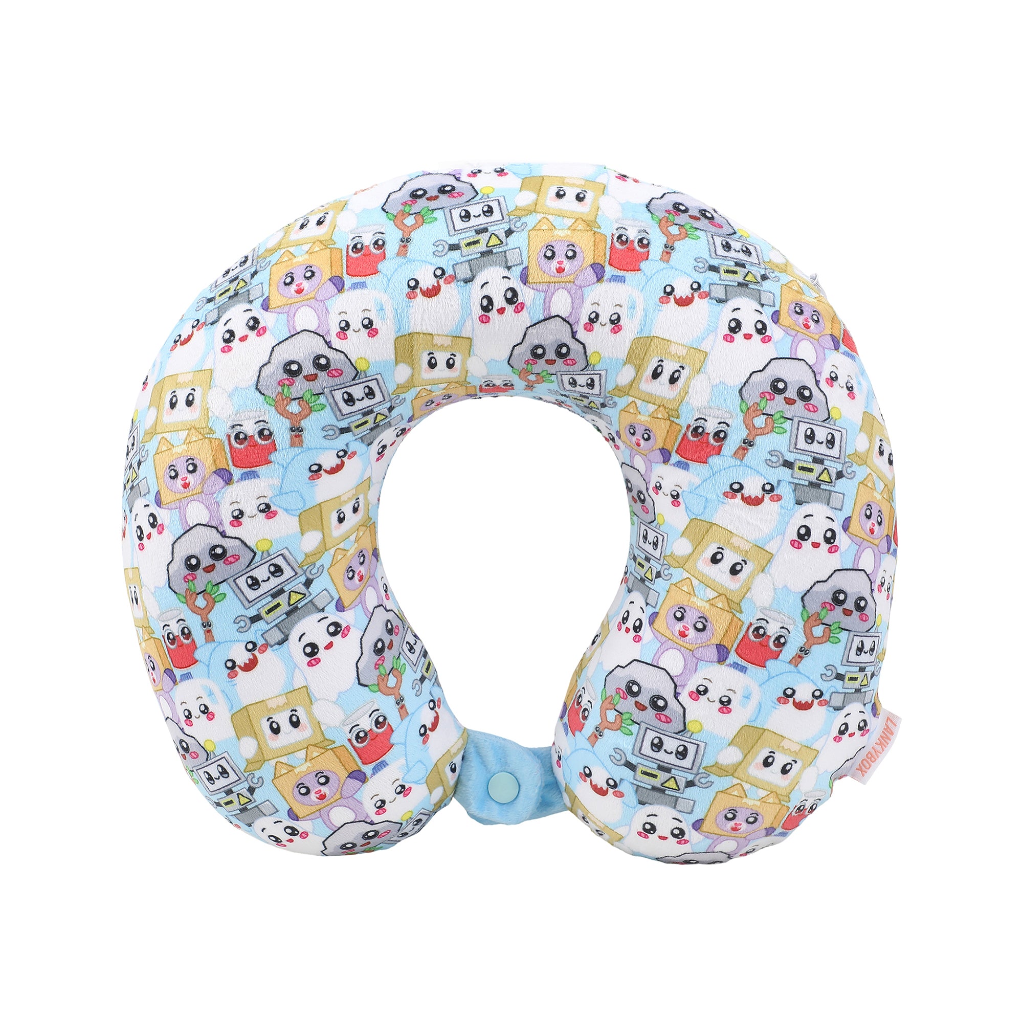 LankyBox Character Print 2-Piece Neck Pillow & Eye Mask Travel Set