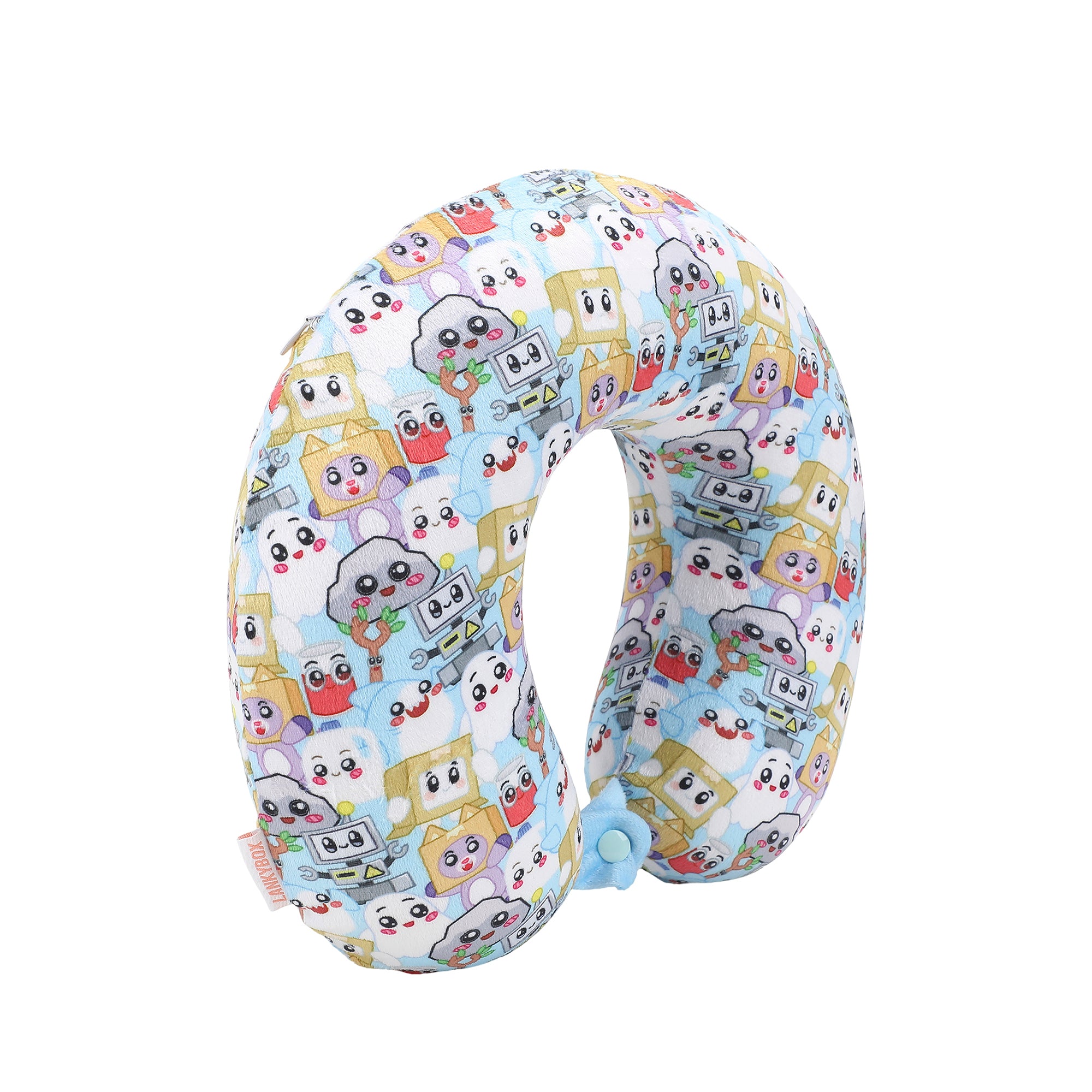 LankyBox Character Print 2-Piece Neck Pillow & Eye Mask Travel Set