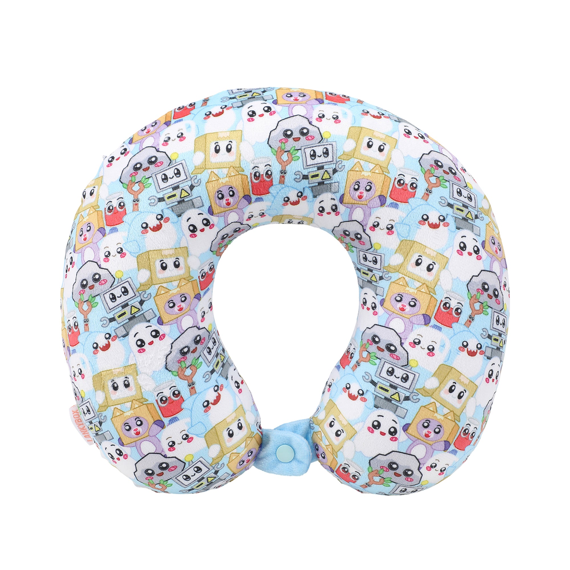 LankyBox Character Print 2-Piece Neck Pillow & Eye Mask Travel Set