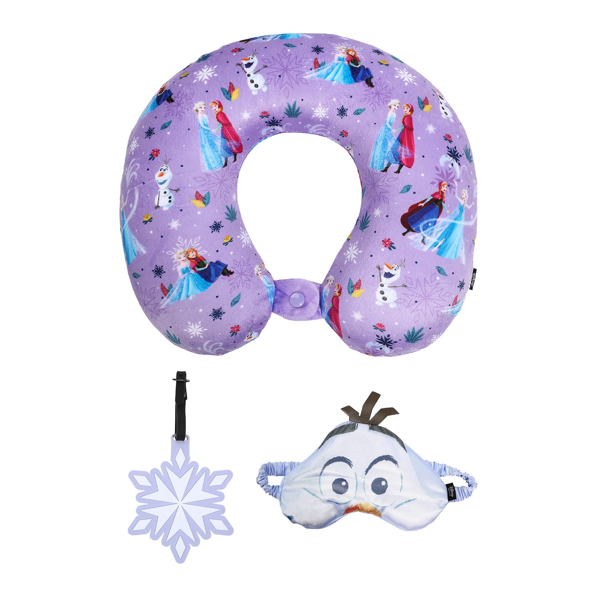 Frozen Figural Neck Pillow 3pc Set for Kids Travel