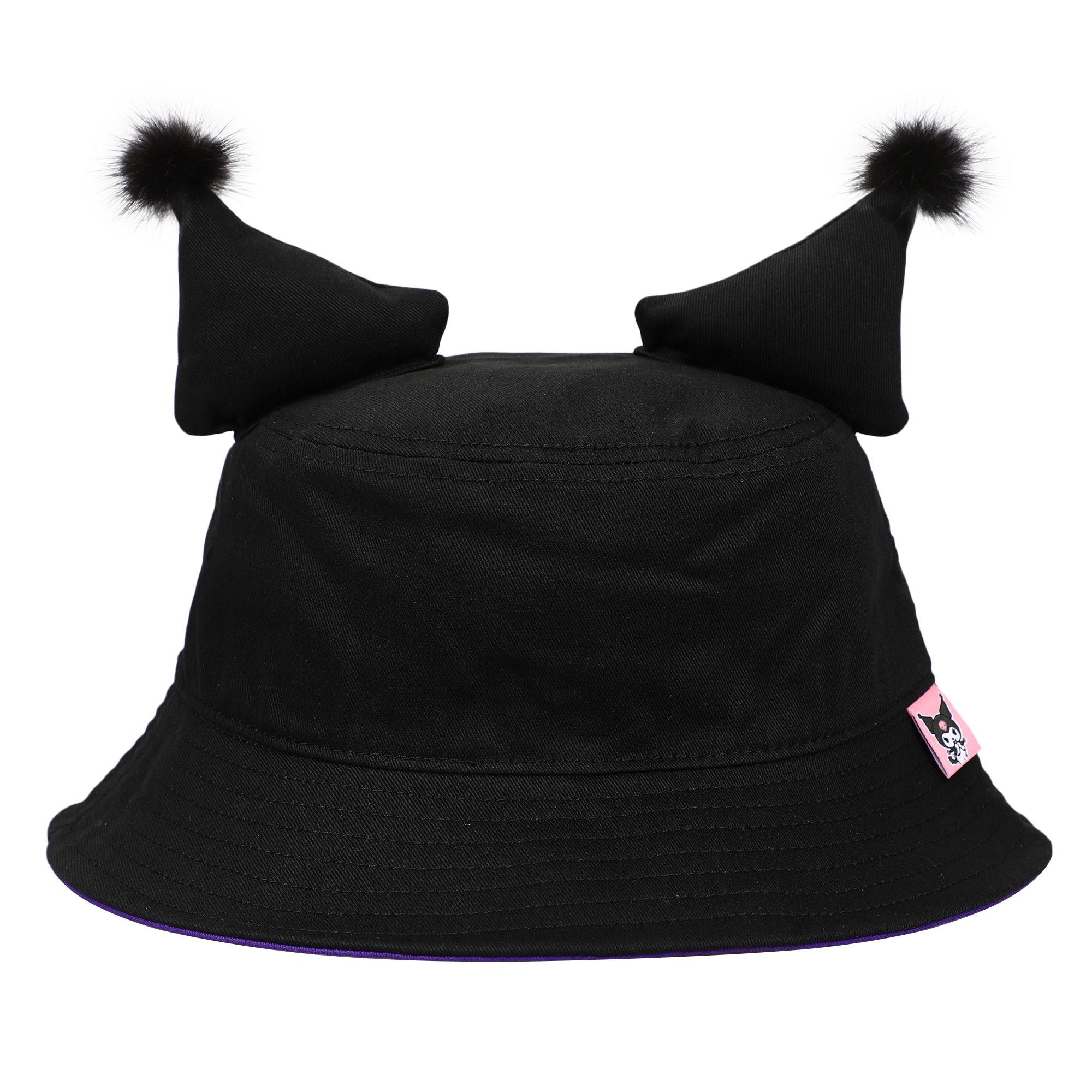 My Melody Kuromi Inspired Black unisex Bucket Hat with ears