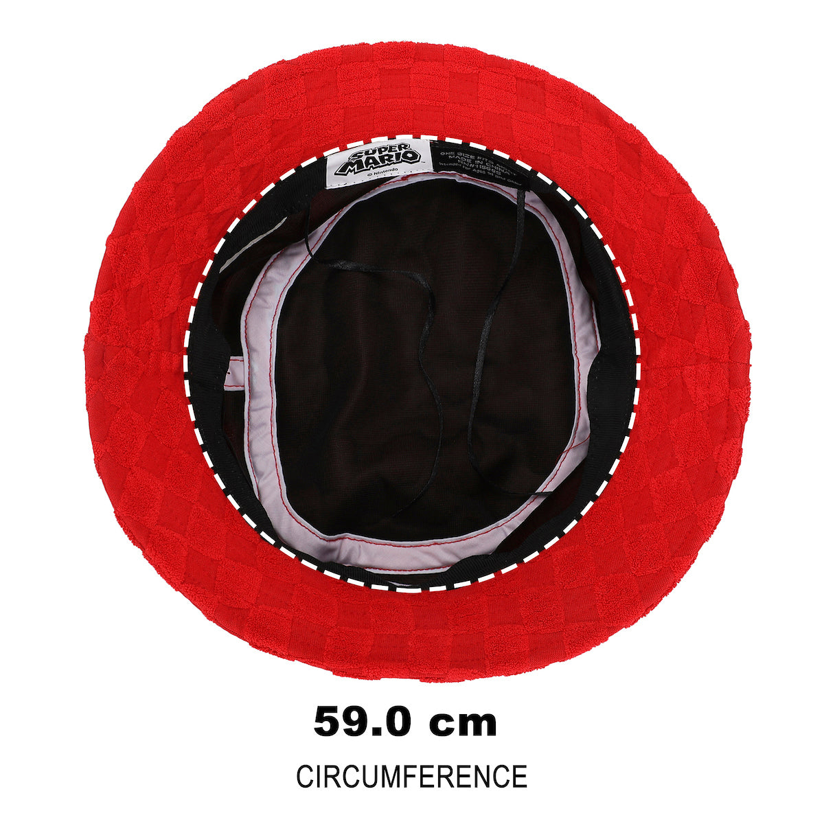 Super Mario Bros Logo Men's Checkered Bucket Hat