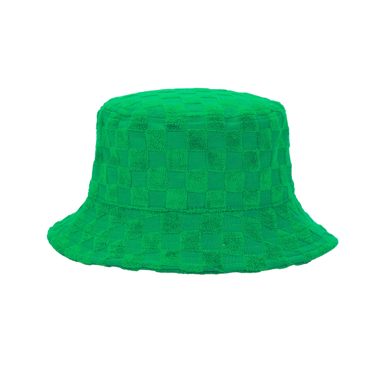 Super Mario Bros Luigi Logo Men's Green Checkered Bucket Hat