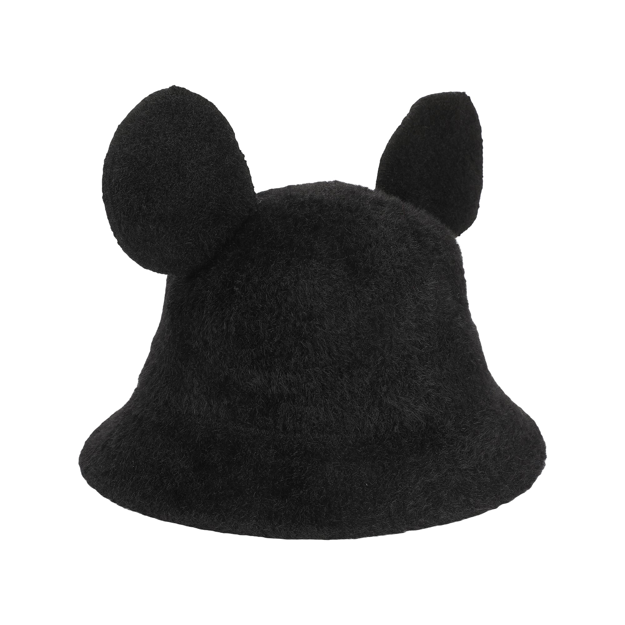 Mickey Mouse Fuzzy Knit With Foam Filled Ears On Bell Shape Bucket Hat