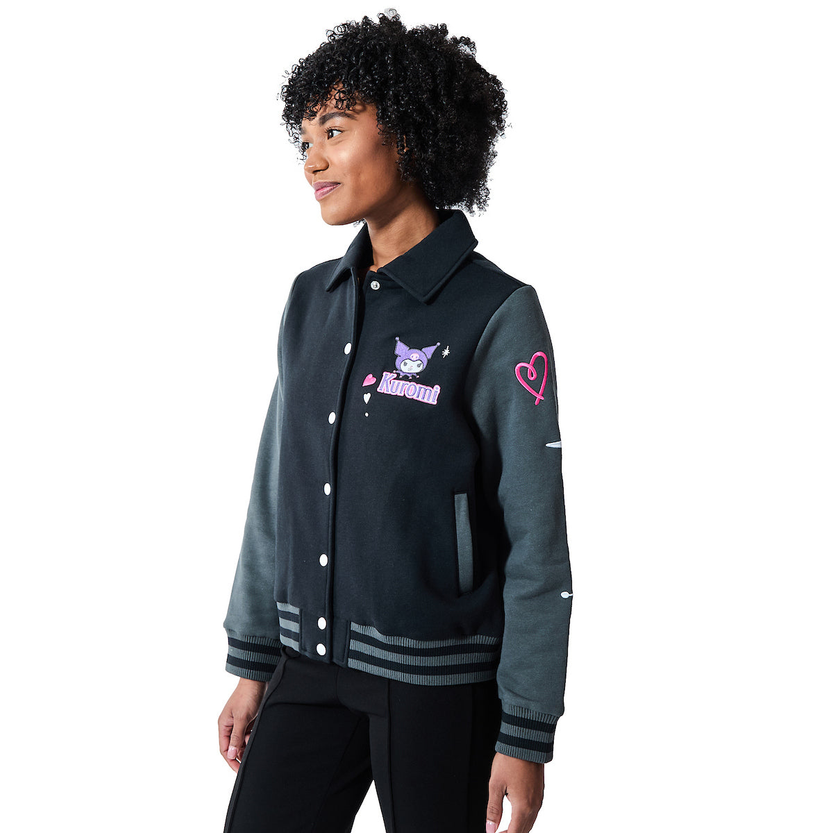 Kuromi Women's Long Sleeve Varsity Jacket