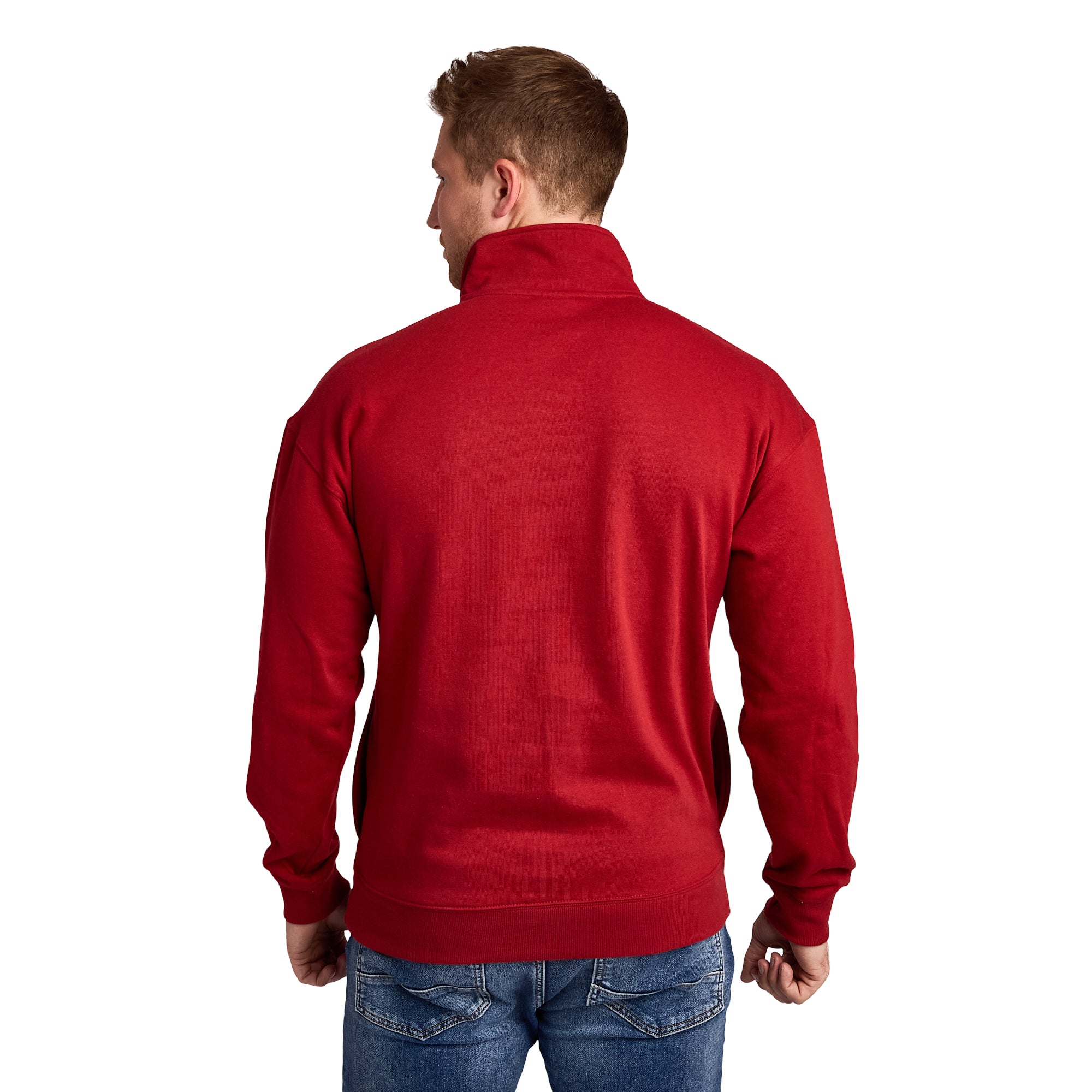 Dr Pepper Just What The Dr Ordered Men's Red Long Sleeve Quarter Zip Pullover Sweatshirt