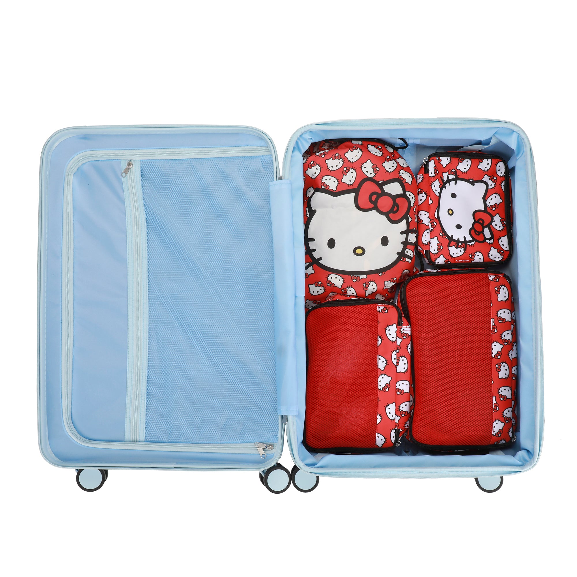 Hello Kitty Faces 4-Piece Packing Cube & Laundry Bag Set
