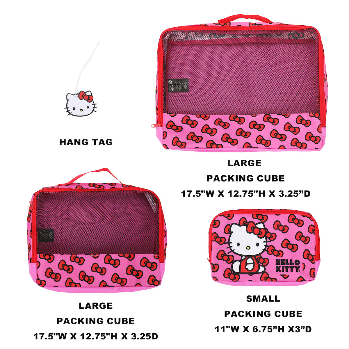 Hello Kitty Packing Cube & Hang Tag Set - Cute and Organized Travel!