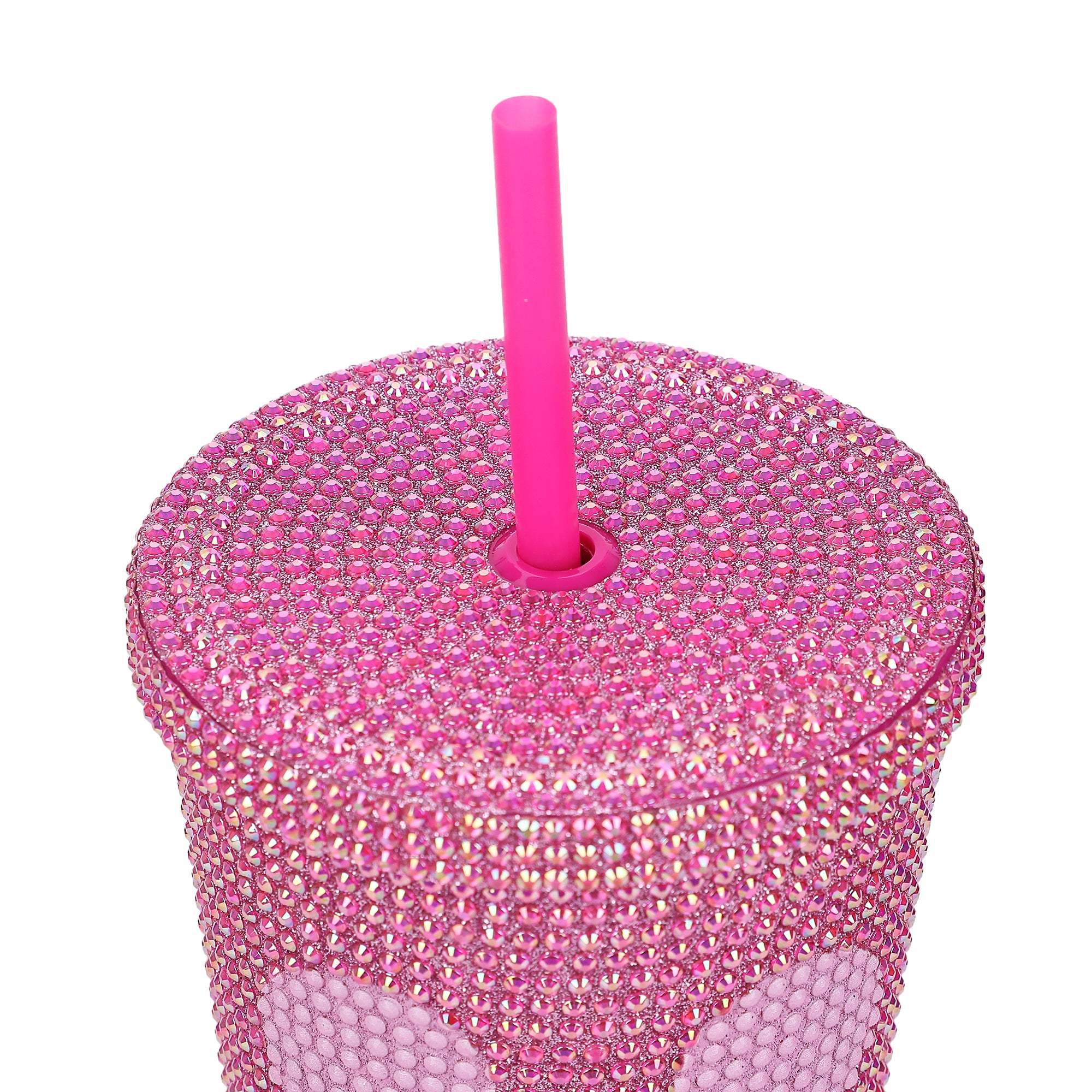 Disney Mickey Mouse Ears 20 Oz Pink Rhinestone-Studded Plastic Cup