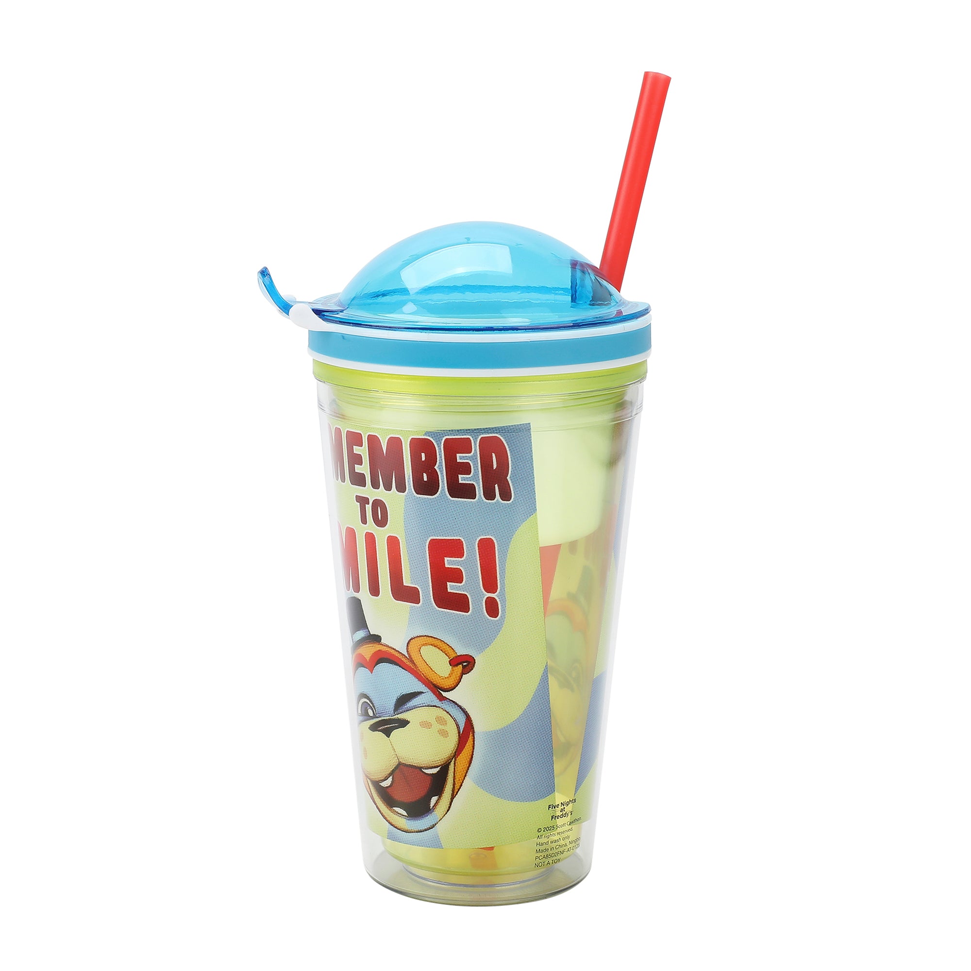 Five Nights at Freddy's "Remember To Smile" 2-in-1 Plastic Cup And Snack Cup Topper