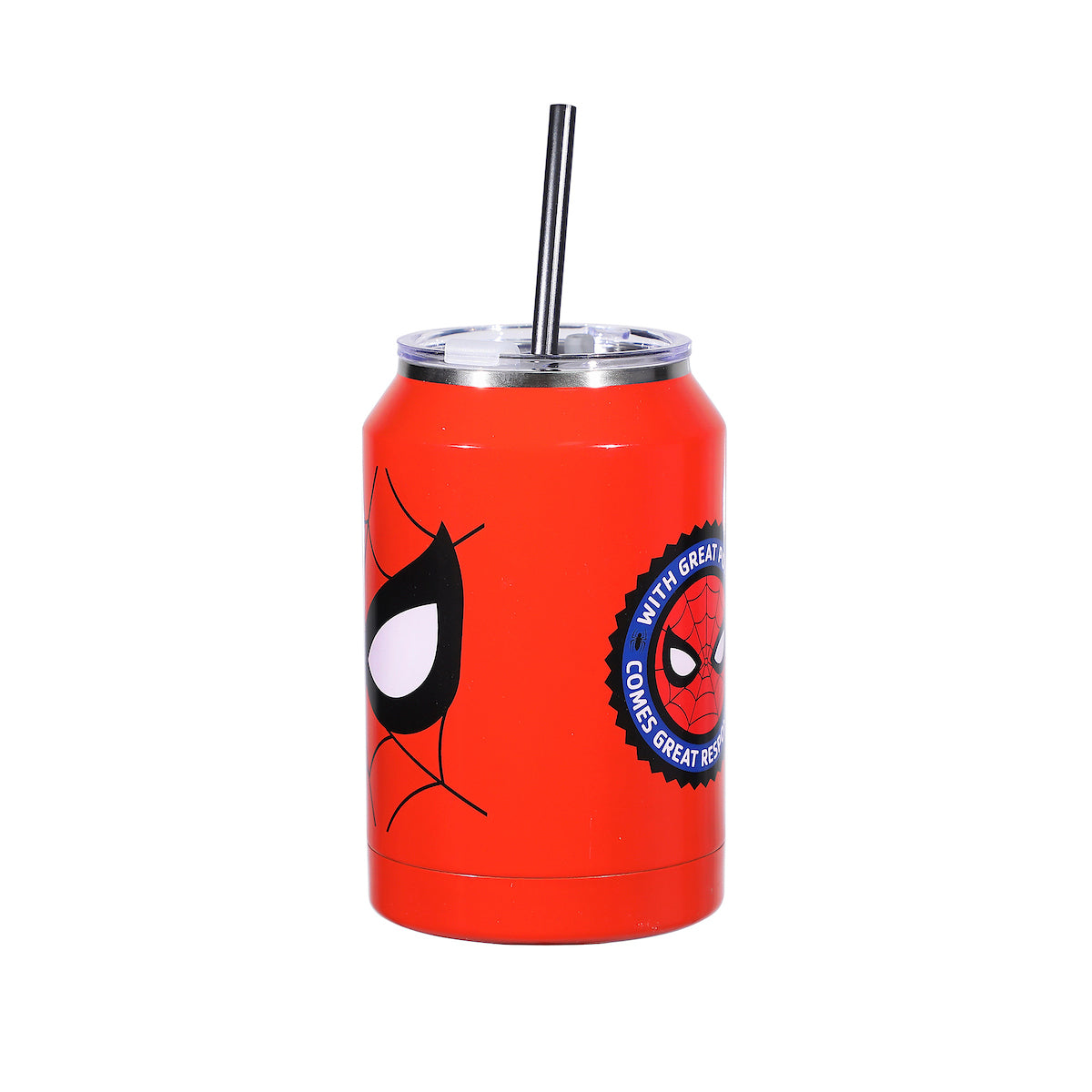 Marvel Spider-Man Great Power Great Responsibility Red 30 Oz Double Wall Stainless Steel Tumbler With Handle